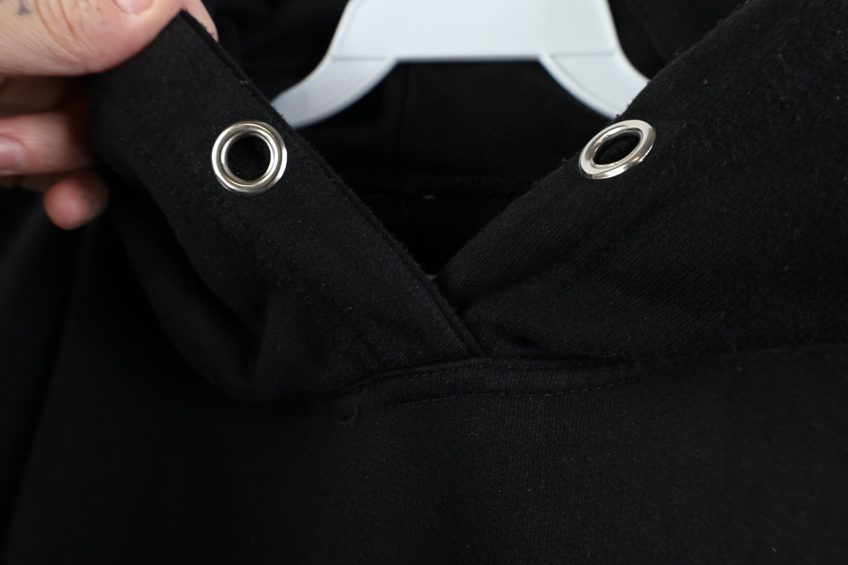 Vintage Vintage 90s Y2K Streetwear Blank Hoodie Sweatshirt Black Size US L / EU 52-54 / 3 - 8 Thumbnail