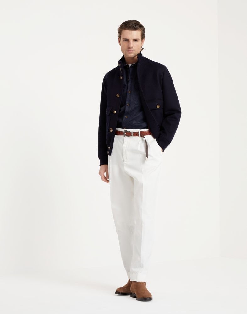 Brunello Cucinelli o1w1db10825 Flannel Sportshirt in Dark Blue Size US L / EU 52-54 / 3 - 3 Thumbnail