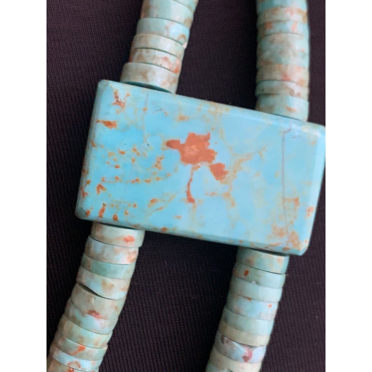 Vintage Native American Turquoise Kewa Santo Domingo Heishi Necklace Size ONE SIZE - 8 Thumbnail