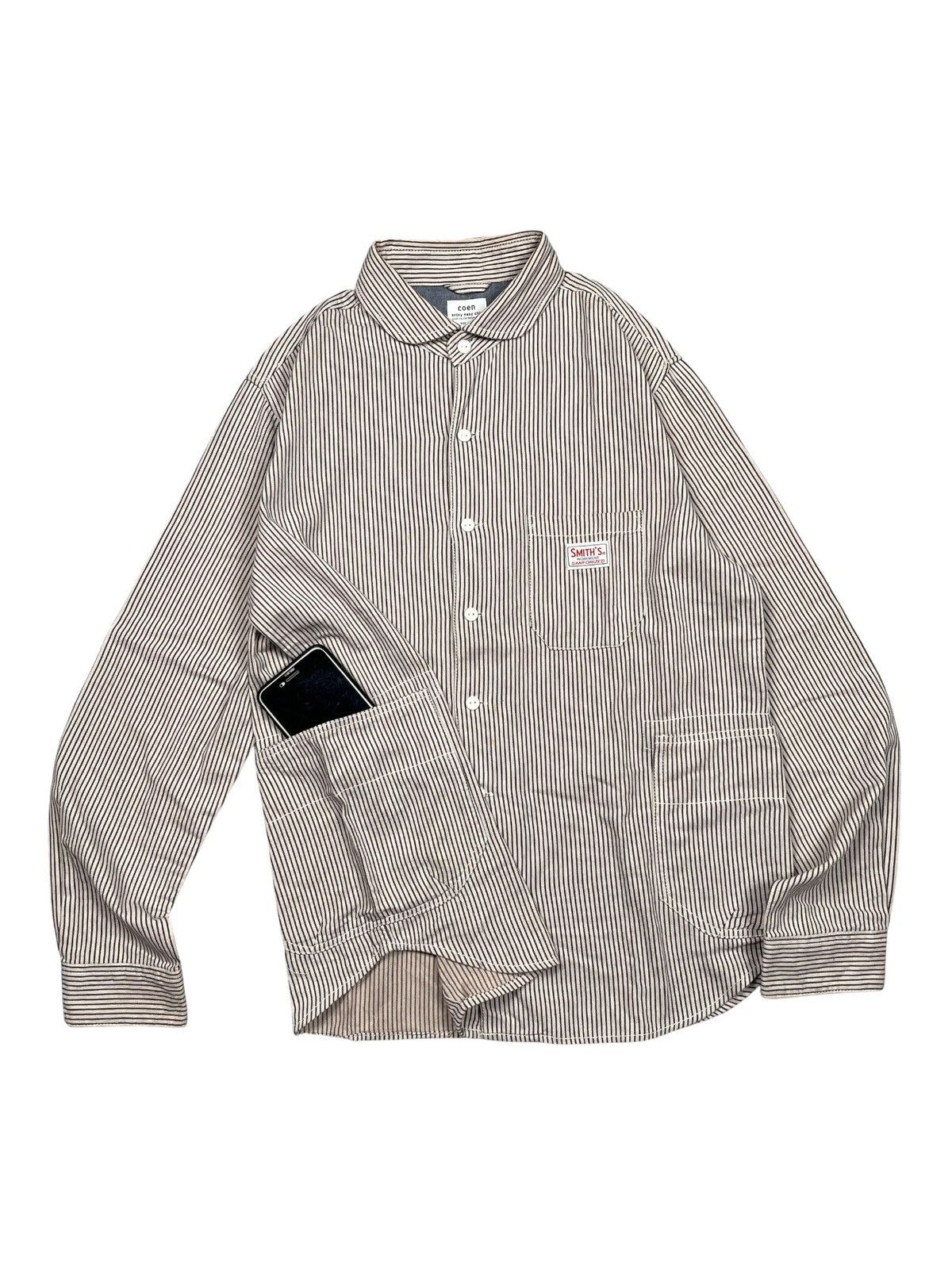 Japanese Brand Coen Hickory Jacket Side Pocket Size US L / EU 52-54 / 3 - 5 Thumbnail