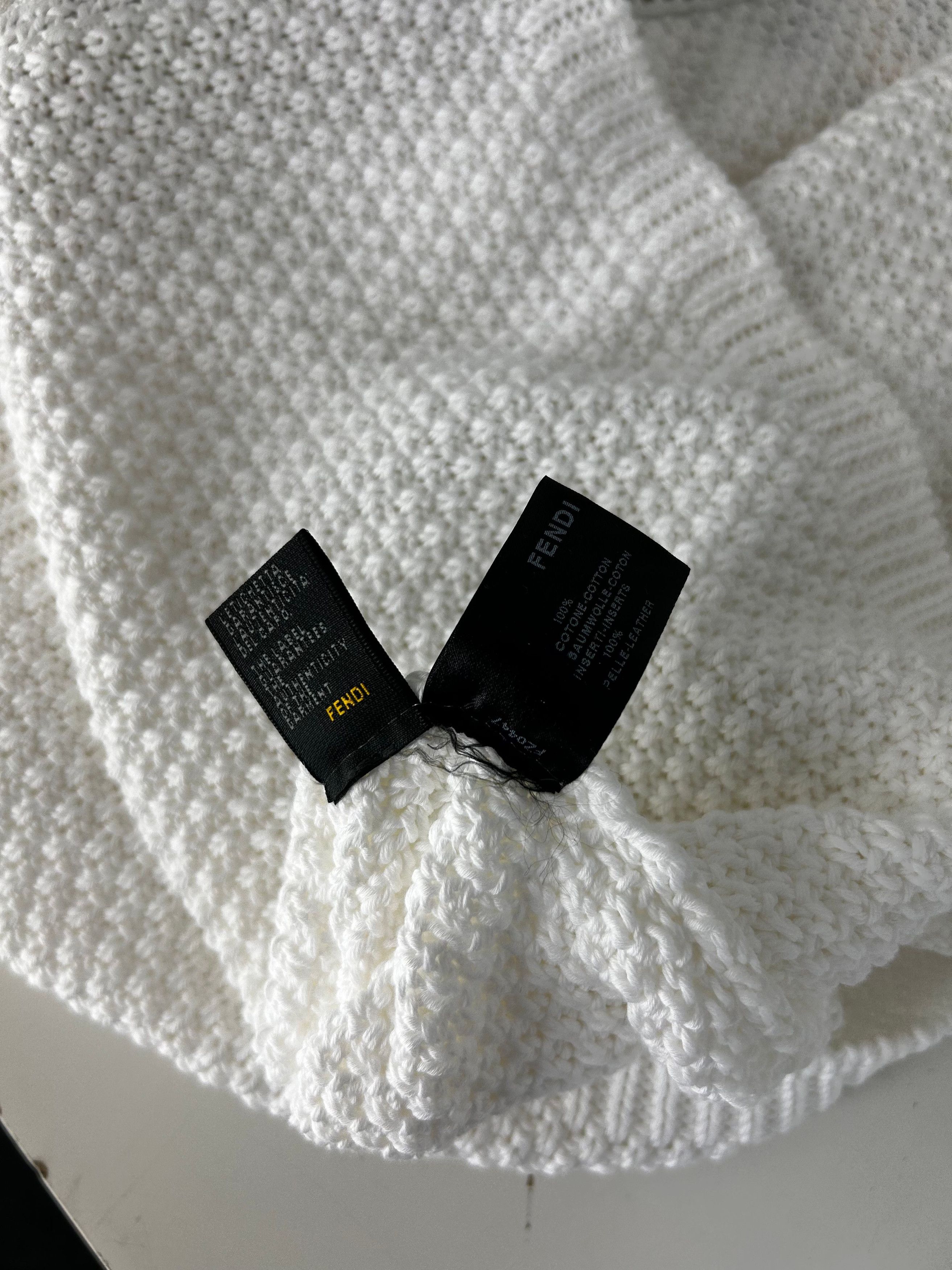Fendi FENDI COTTON MESH SELLERIA ZIP THROUH KNIT Size US XXL / EU 58 / 5 - 4 Thumbnail