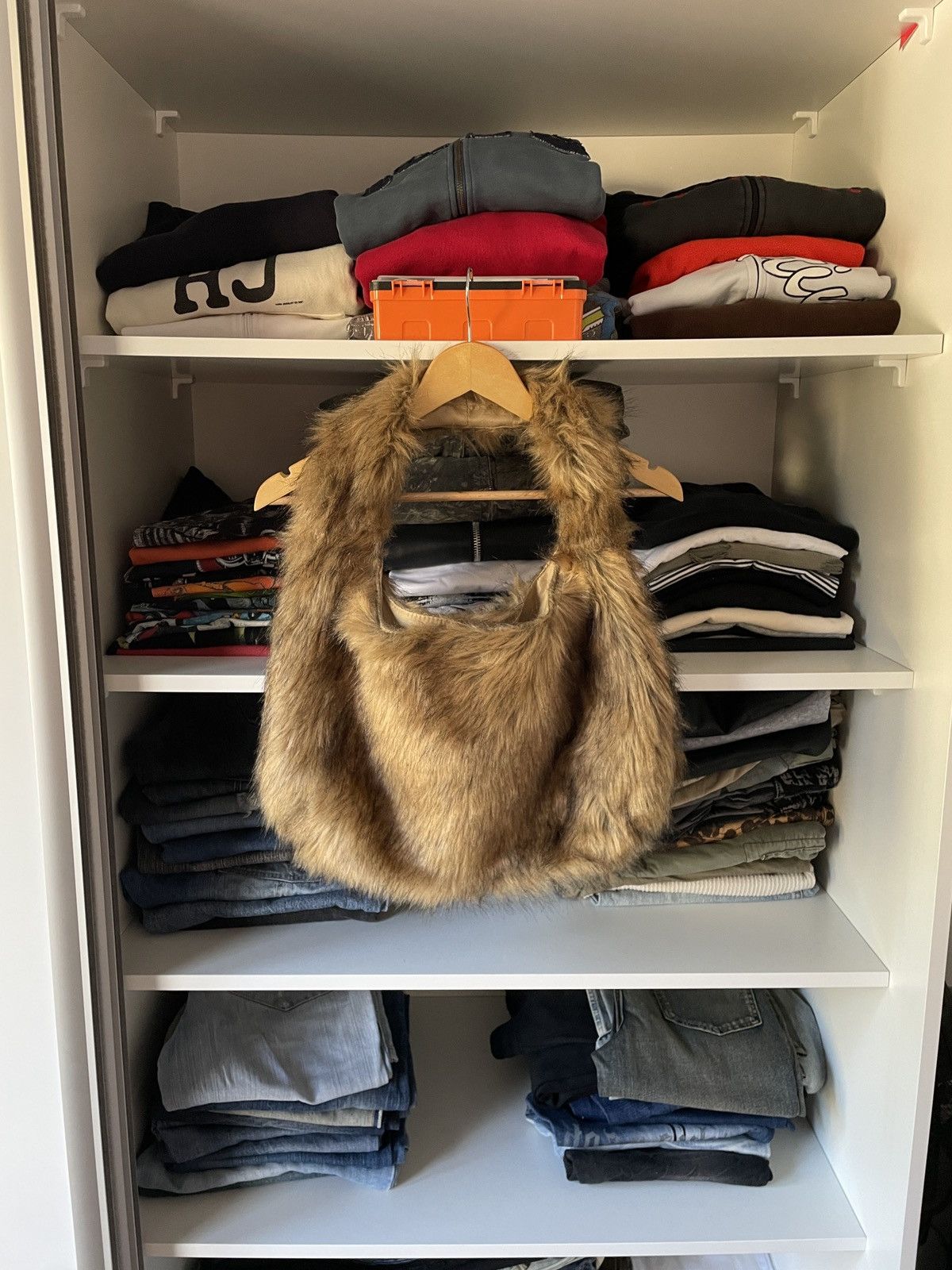 If Six Was Nine Y2k Archival Faux Fur Mohair Fuzzy Fluffy Shoulder Hand Bag Size ONE SIZE - 1 Thumbnail
