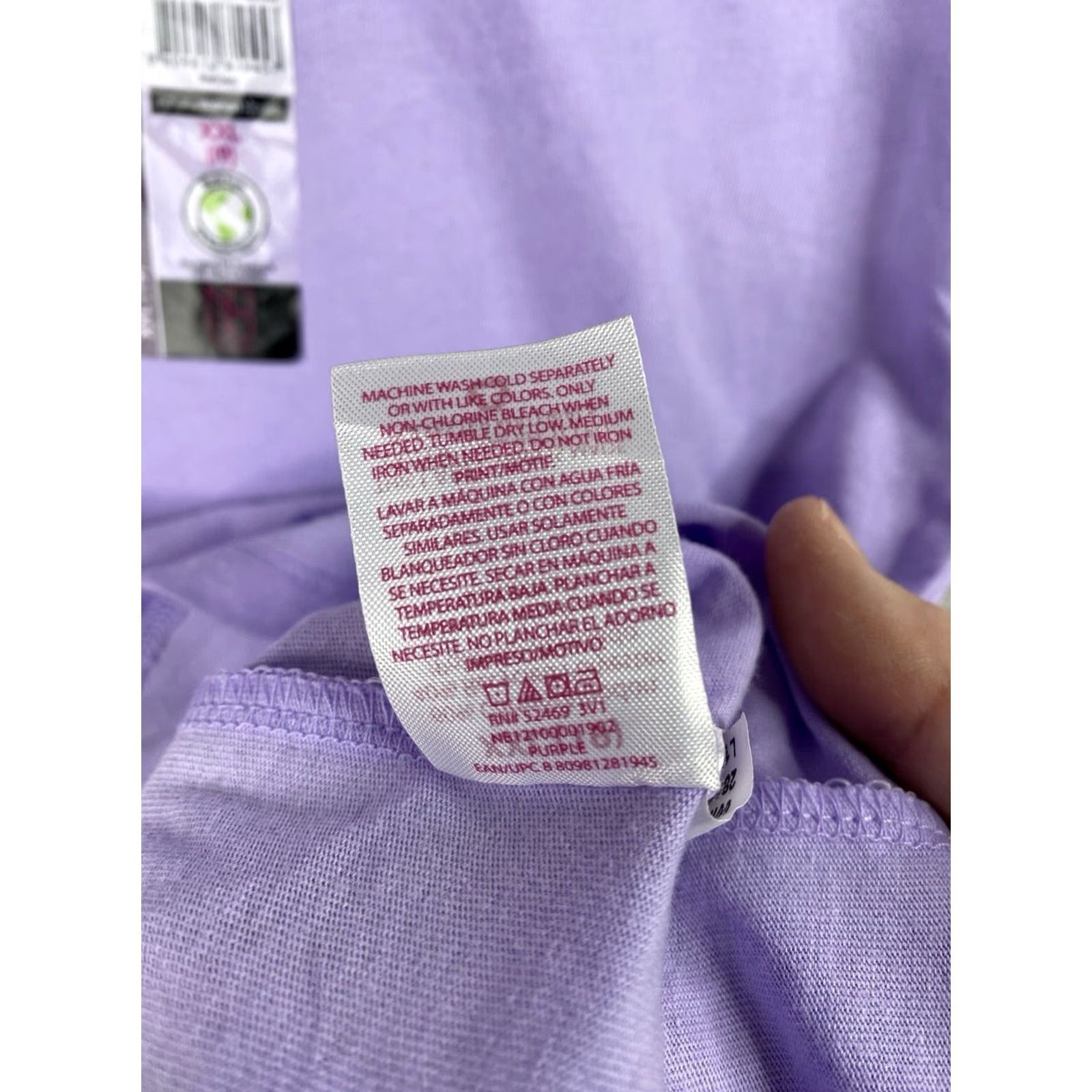 Vintage NO BOUNDARIES Tee Shirt Jr XXL Purple Short Sleeve Scoop NWT 90s Retro Vintage Womens Shirt Women XS-XL? Size XXL / US 16-18 / IT 52-54 - 7 Thumbnail