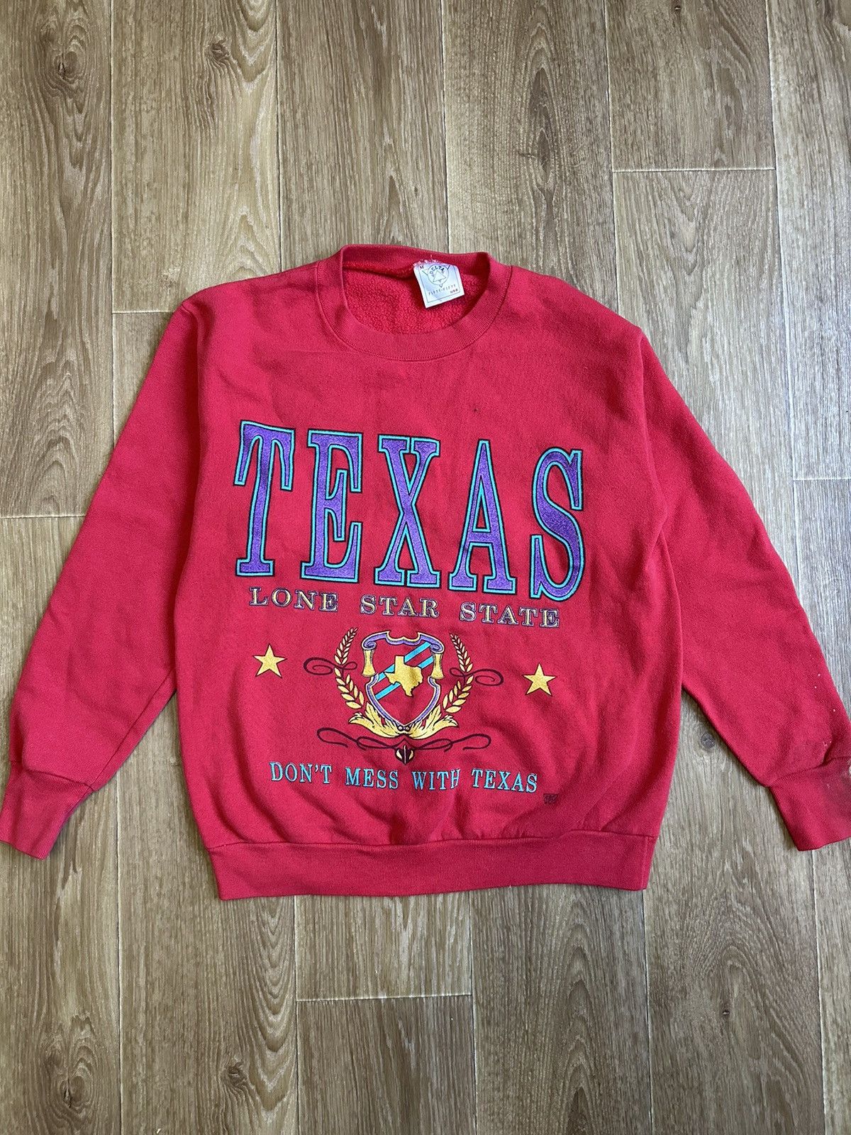 Delta × Vintage Vintage Lone Star Delta USA Texas Don’t Mess With Sweater Size US M / EU 48-50 / 2 - 1 Thumbnail