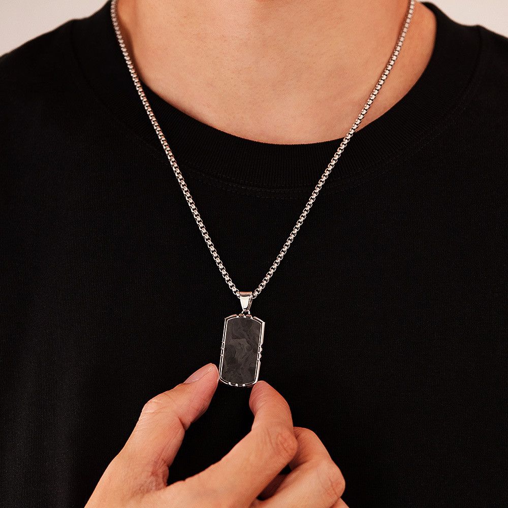 Jewelry Black Titanium Steel Necklace Size ONE SIZE - 10 Thumbnail