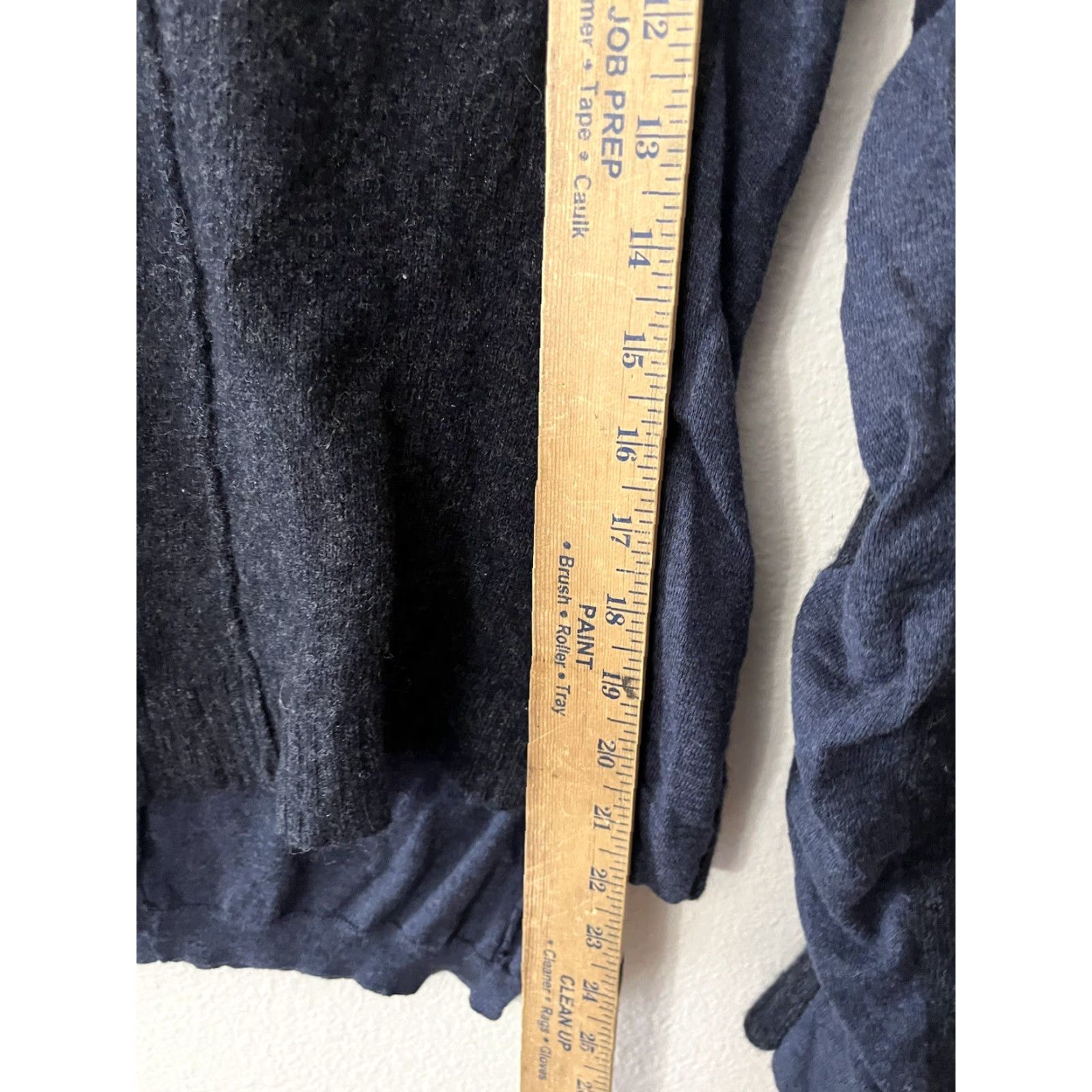 Vintage INHABIT Sweater Cardigan, Wool Blend, Pockets, Navy Blue, Large, Women, Long Sleeve, Round Neck, Pullover, 0 Button Size L / US 10 / IT 46 - 4 Thumbnail