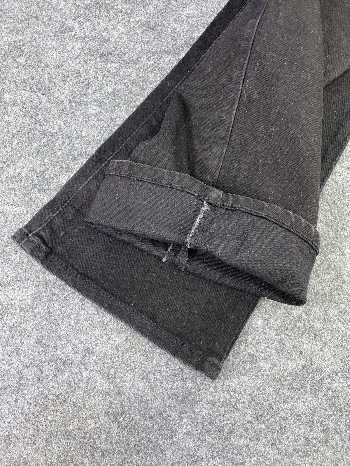Japanese Brand Gu Flare Black Jeans - J1008 Size 25" / US 0 / IT 36 - 10 Thumbnail