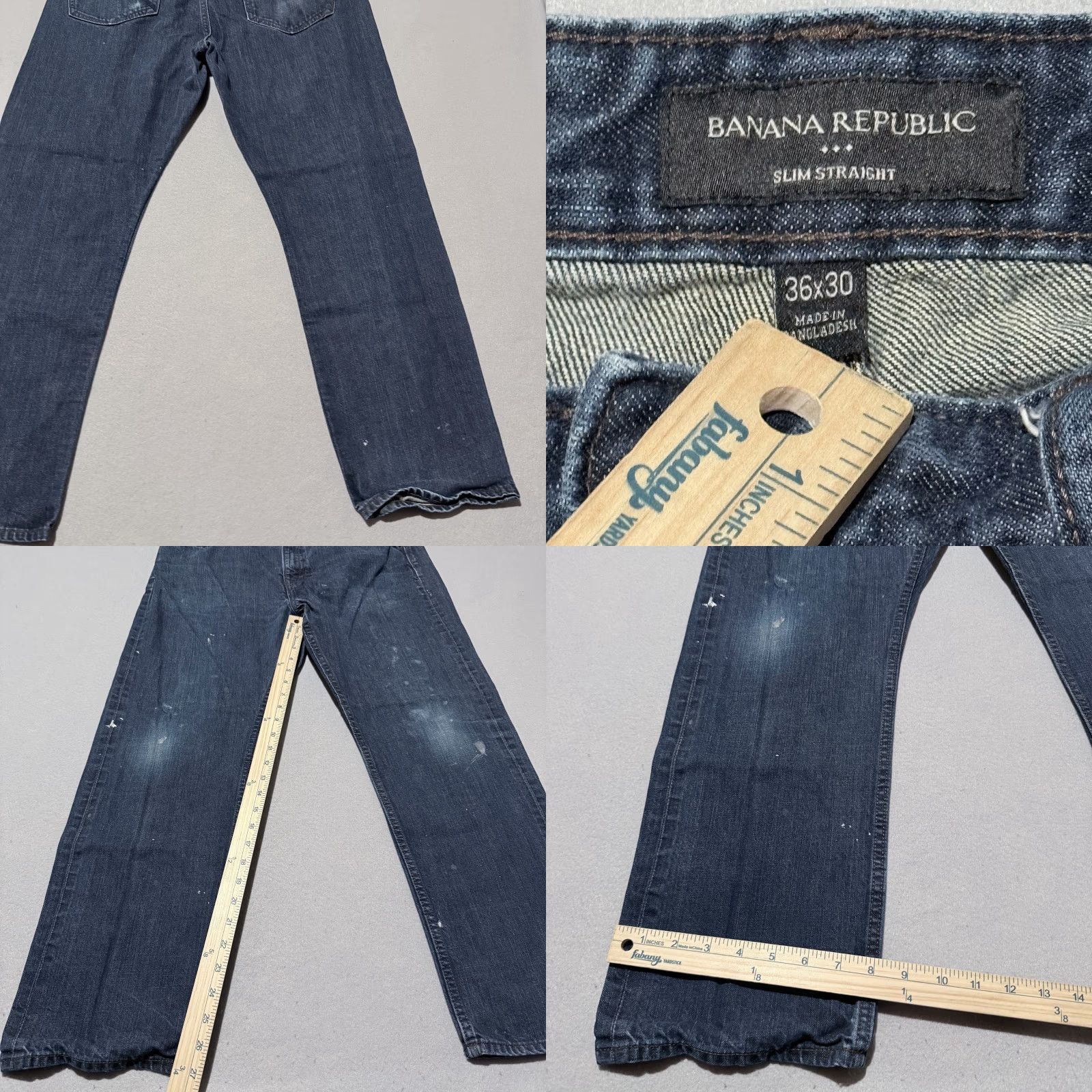 Banana Republic Banana Republic Slim Straight Jeans Men Blue Denim Paint Splatter 36x30 Jeans Mens Slim Straight Blue Denim Paint Splatter 36x30 Size US 36 / EU 52 - 8 Thumbnail