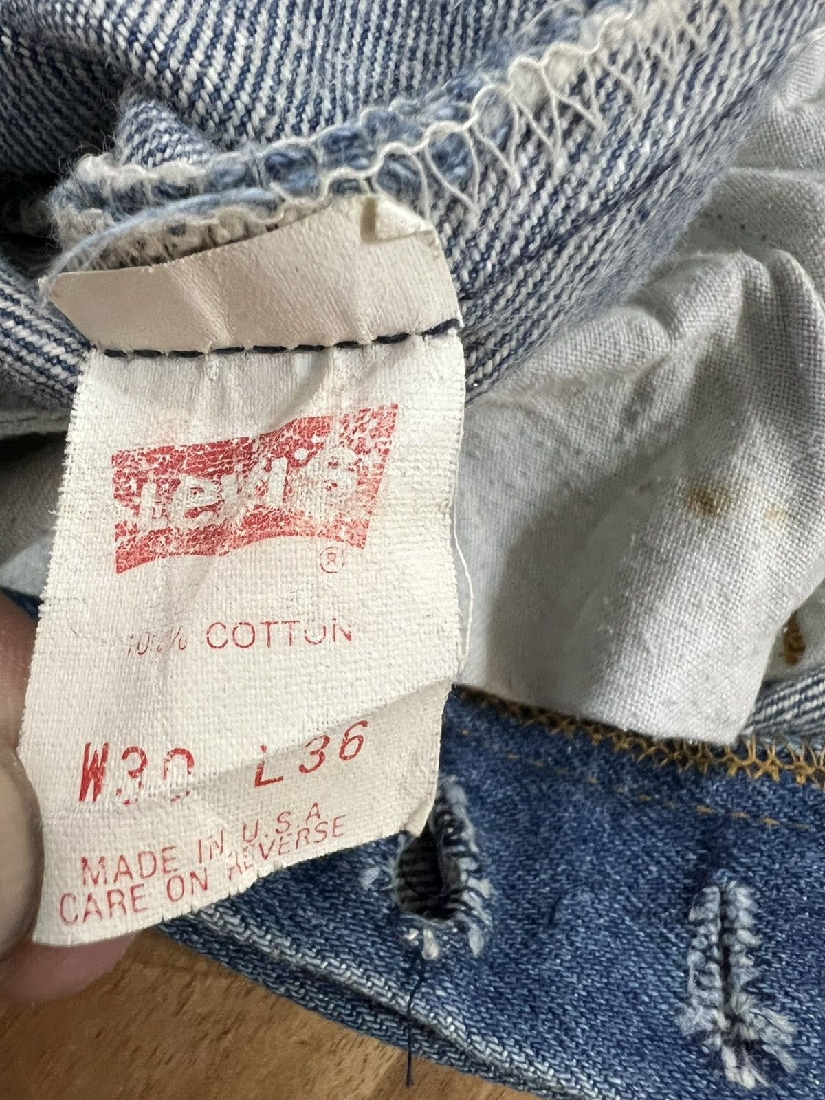 Levi's Vintage 90’s Levis 501XX Small e Non Selvedge Denim Jeans Size US 29 - 9 Thumbnail