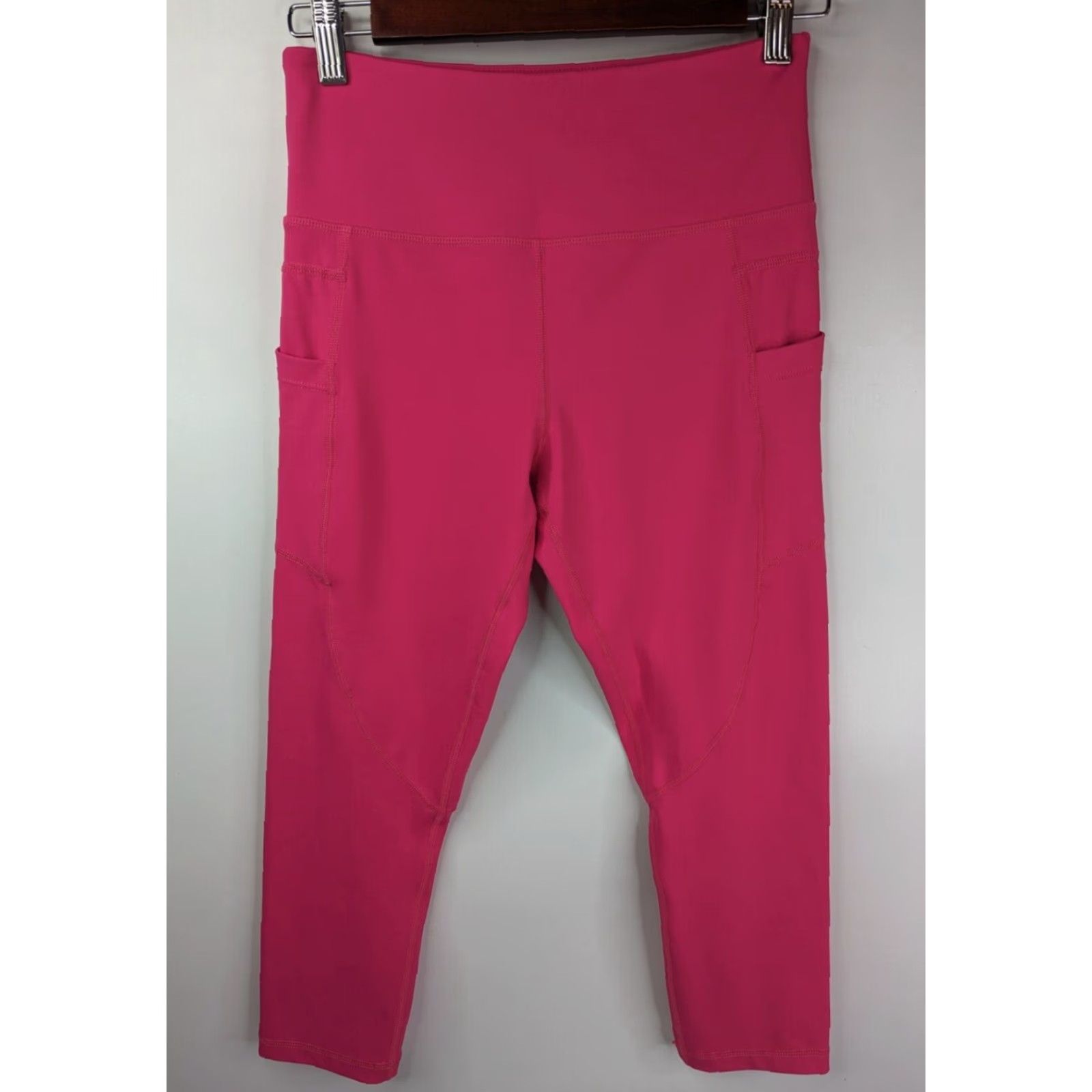Pinko ZYIA Active Light n Tight Capri 20” Size 6-8 Pink Hot Pink Women's Capri Leggings Skinny 20” Length CrossFit Yoga Running Gym & Training Size ONE SIZE - 3 Thumbnail