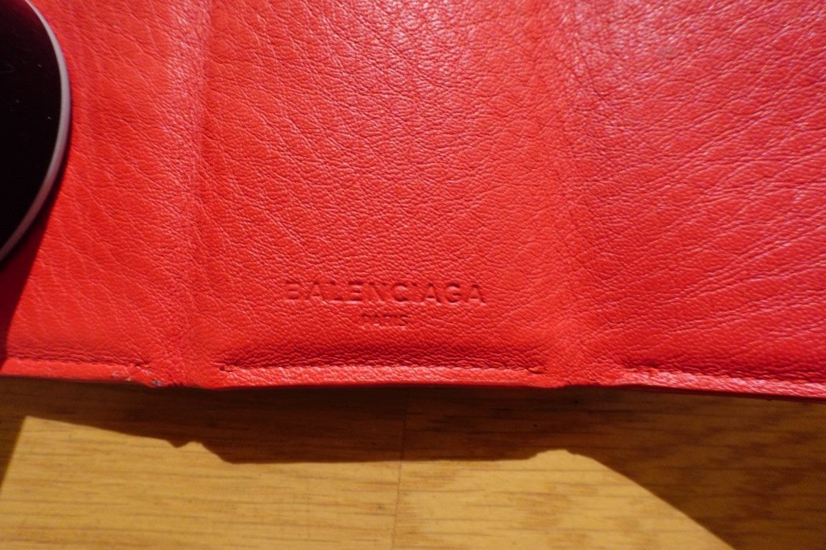 Balenciaga Balenciaga Red Leather Trifold Wallet Size ONE SIZE - 8 Thumbnail