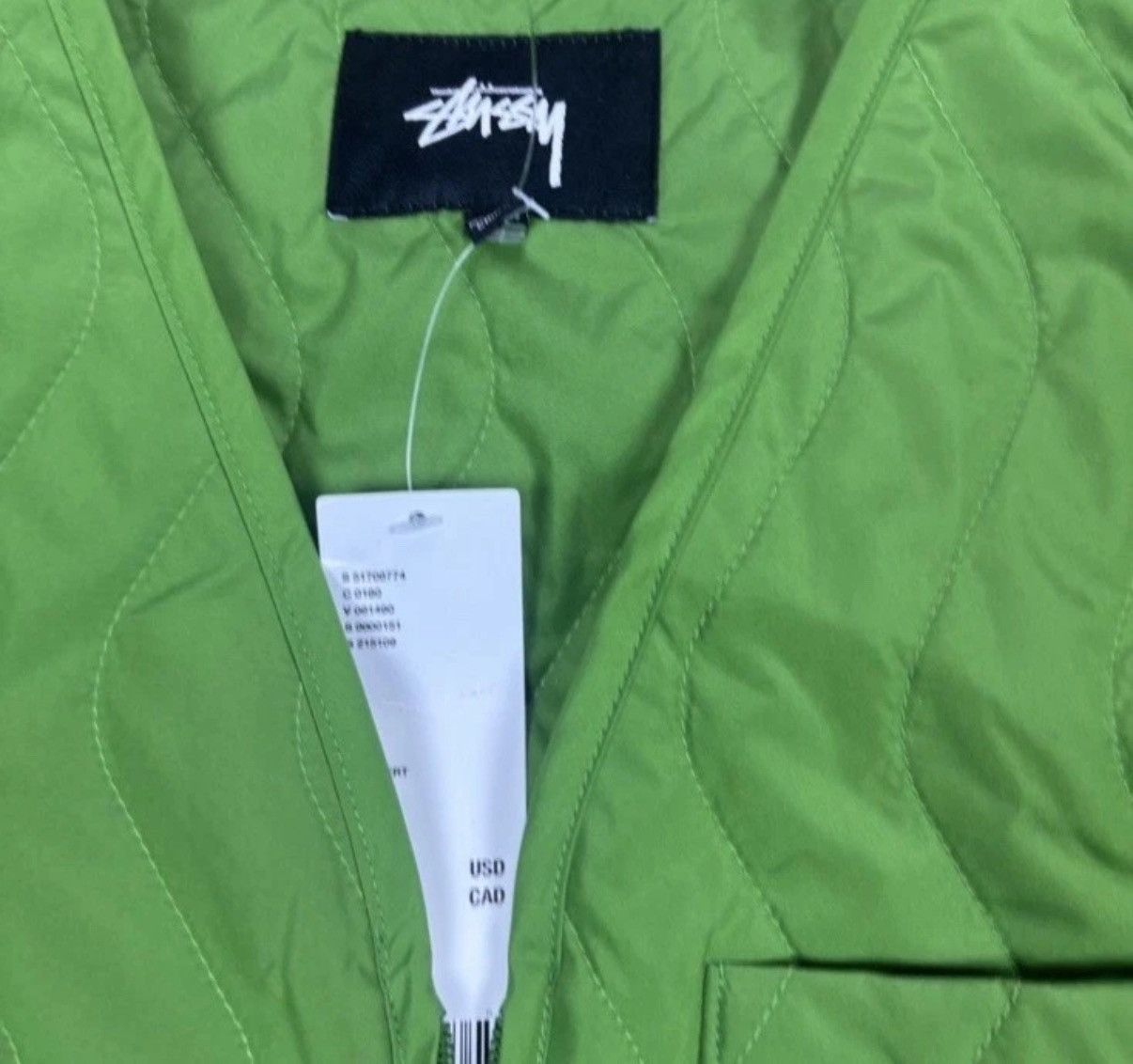 Stussy Stussy Women Green Quilted Jacket Size Large NWT Size L / US 10 / IT 46 - 2 Thumbnail