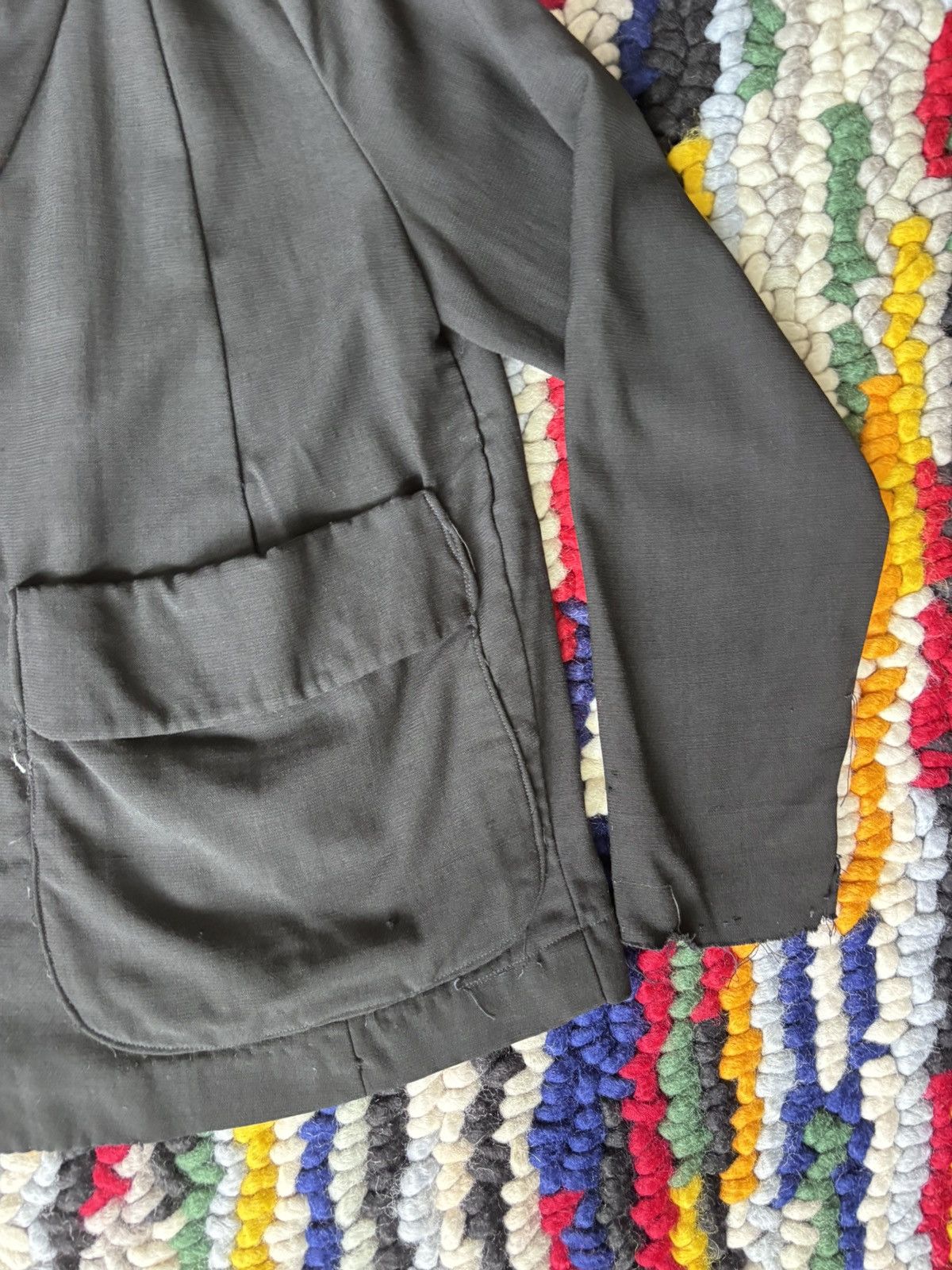 Japanese Brand × Vintage 1950s Hand Made Dagger Collard Coat Size XL / US 12-14 / IT 48-50 - 5 Thumbnail