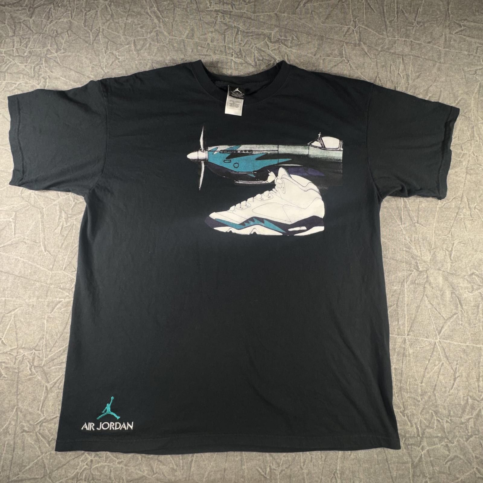 Jordan Brand Air Jordan Shirt Men's XL Black 2006 Grape 5 Rare Vintage Size US XL / EU 56 / 4 - 1 Thumbnail