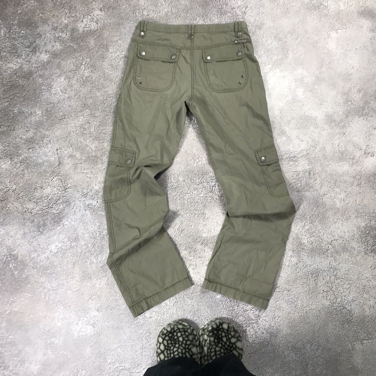 Vintage Vintage Y2K Baggy Cargo Pants Distressed Streetwear Olive 28 Size 28" / US 6 / IT 42 - 6 Thumbnail