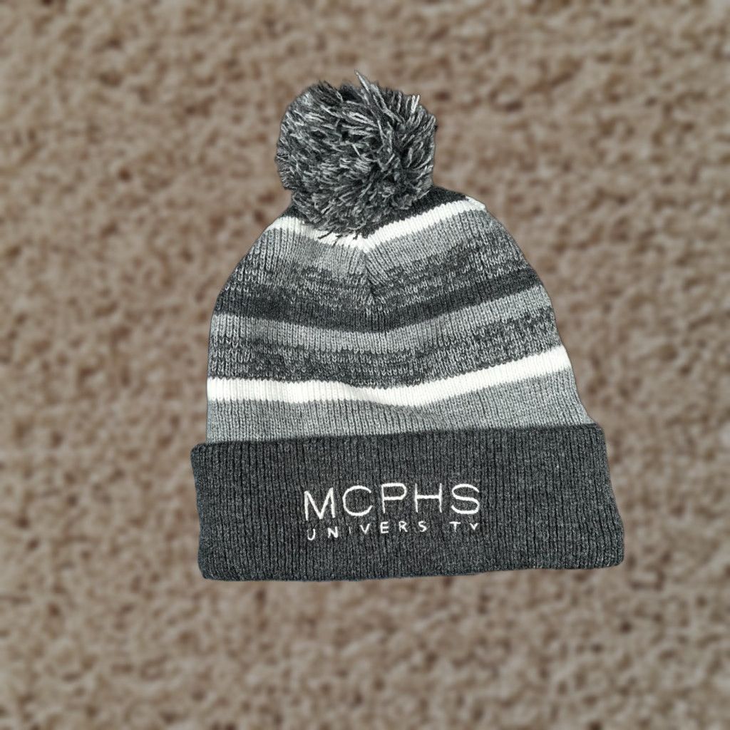 Vintage Capamerica Massachusetts College of Pharmacy Health Beanie Adult One Size Gray Acrylic Knit Logo University College Beanie Mens Womens Size ONE SIZE - 1 Thumbnail