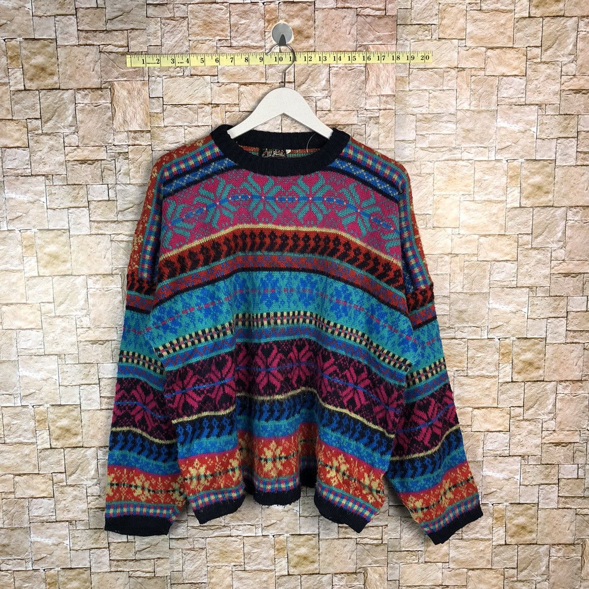 Homespun Knitwear Folli Follie Pink sweatshirt art vintage Knitwear #A311 Size US L / EU 52-54 / 3 - 1 Thumbnail