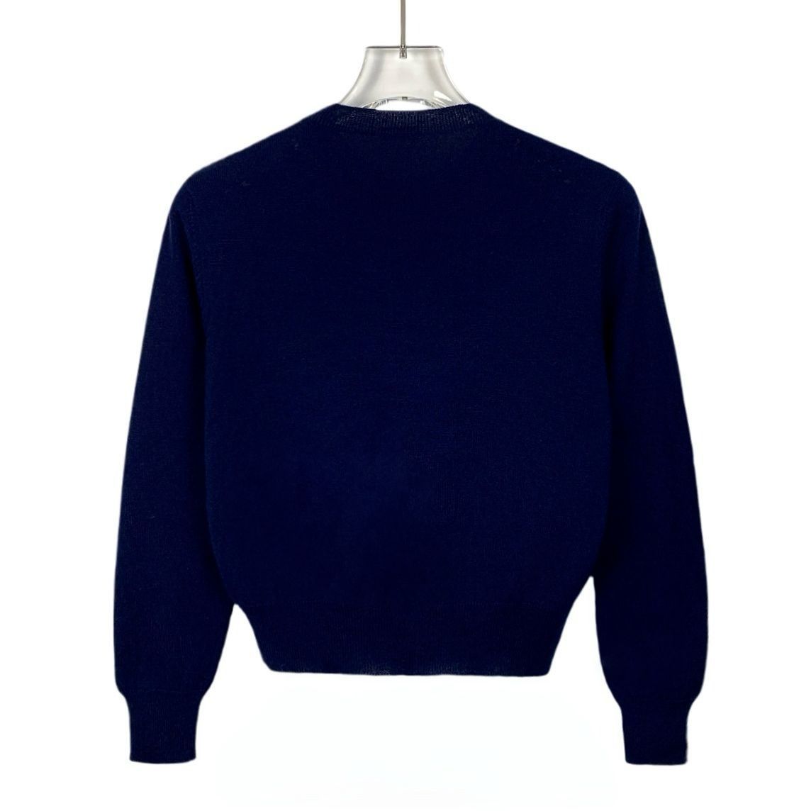 Miu Miu Miu Miu Womens Dark Blue Virgin Wool Heart Pattern Long Slee Size XS / US 0-2 / IT 36-38 - 8 Thumbnail