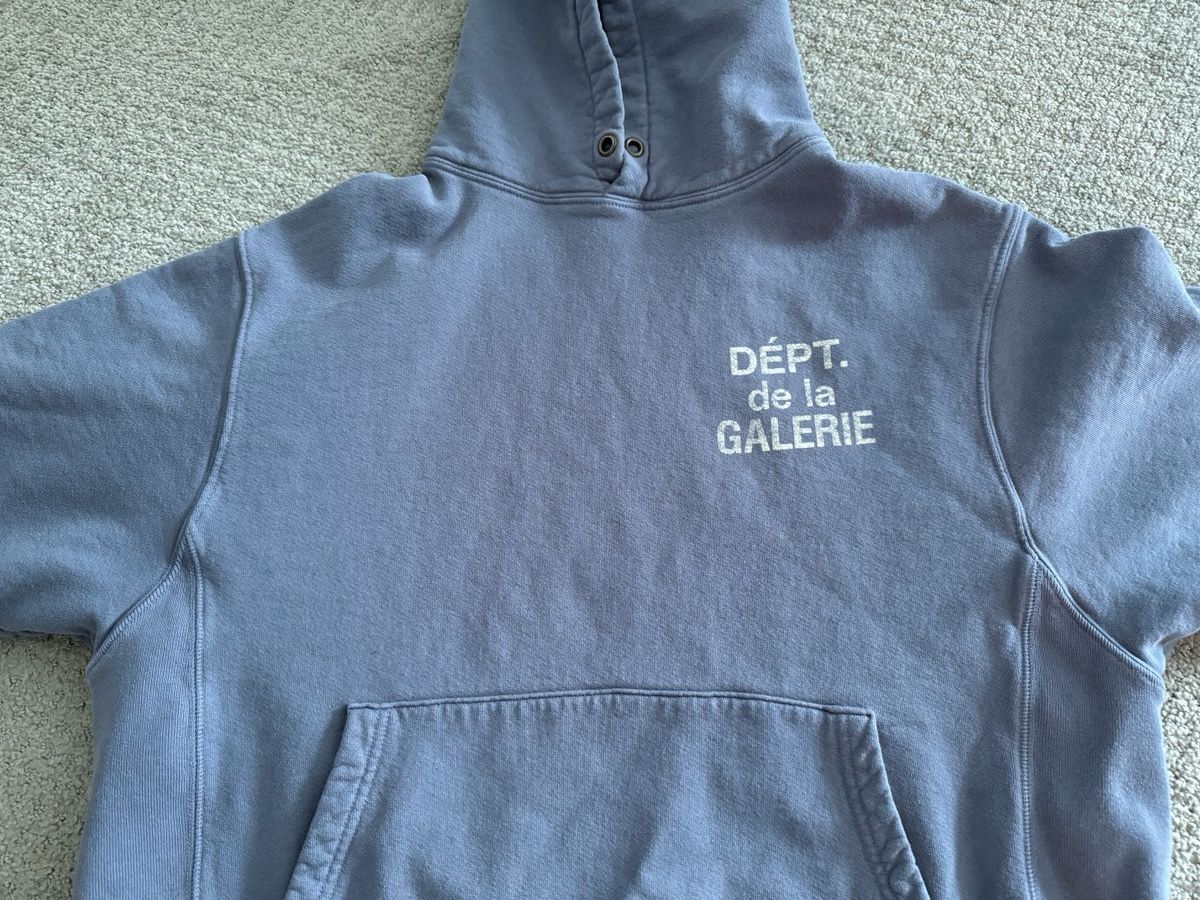 Gallery Dept. Gallery Dept Blue Gray Hooded Sweatshirt Large Size US L / EU 52-54 / 3 - 7 Thumbnail
