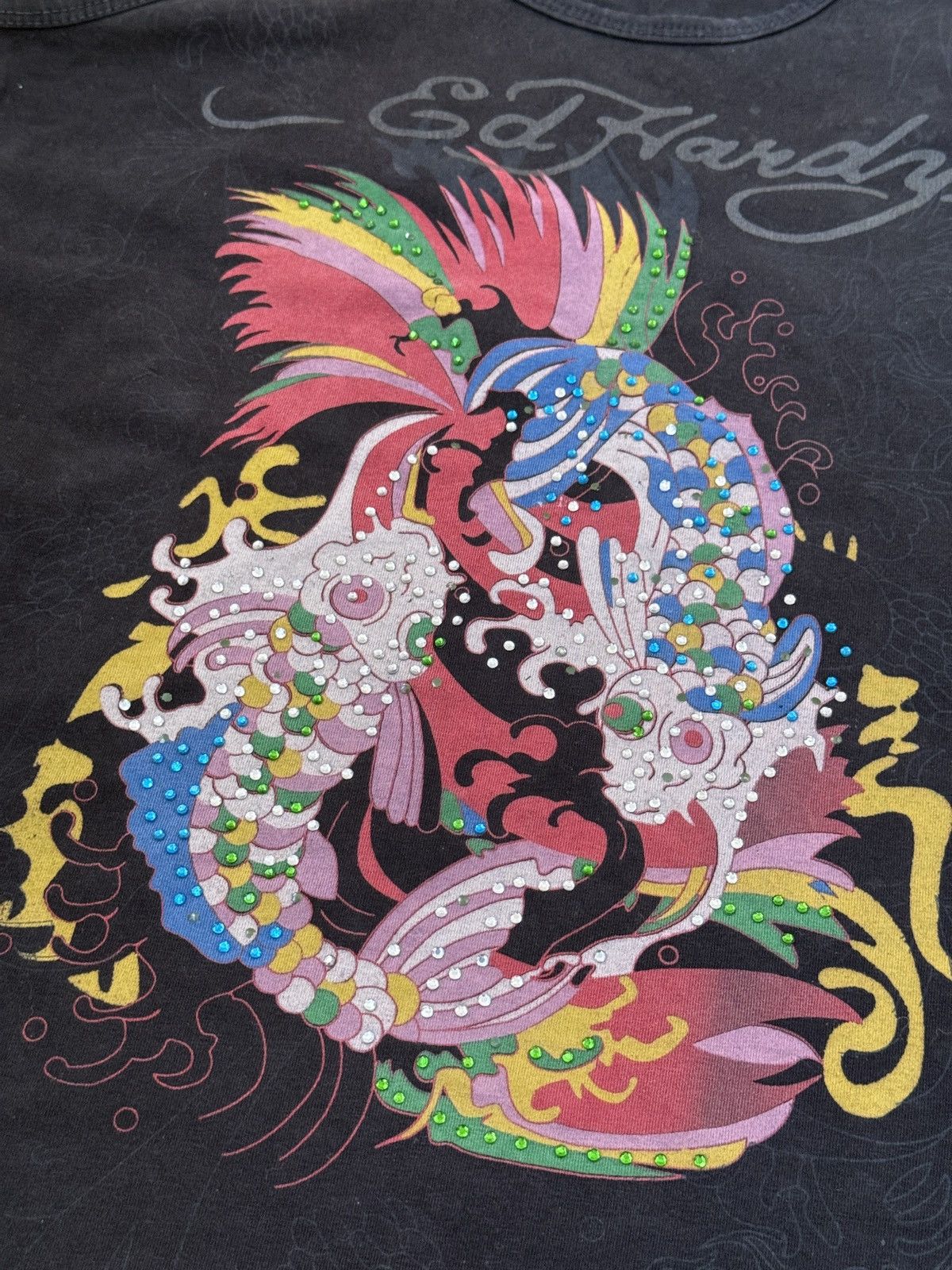 Ed Hardy Vintage Ed Hardy Tank Top faded Fish Size S / US 4 / IT 40 - 12 Thumbnail