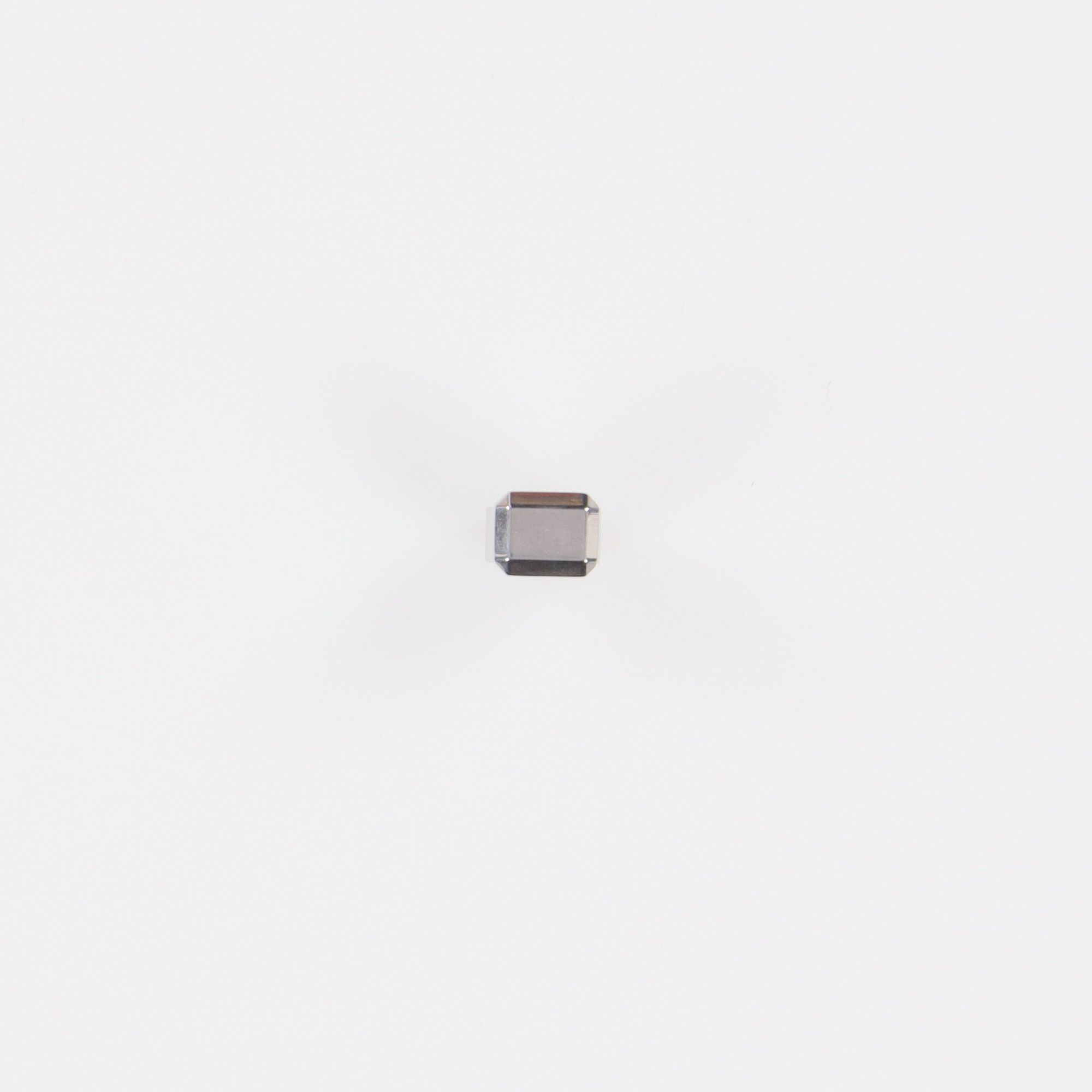 Celine Faceted Ring in Brass with Rhodium Finish Size ONE SIZE - 6 Thumbnail