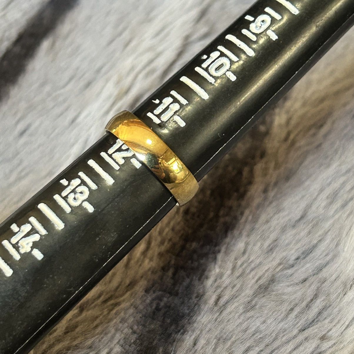 Jewelry Men’s 6mm 18kt gold plated stainless steel band ring NIB 12 Size ONE SIZE - 7 Thumbnail