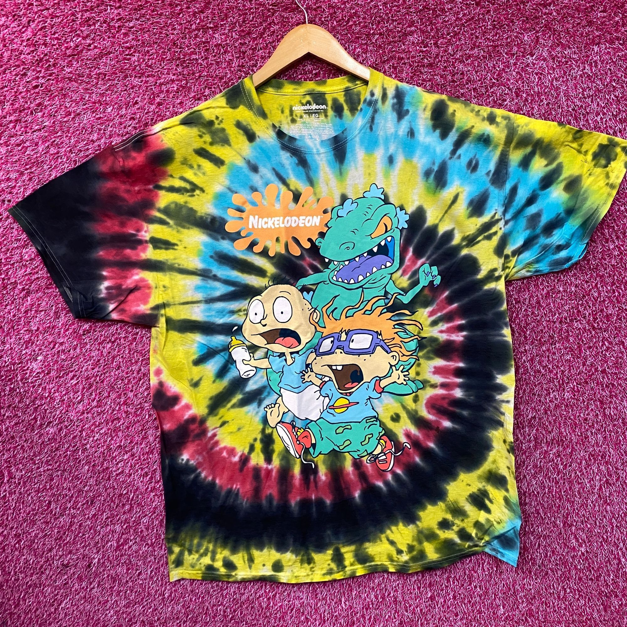 Nickelodeon Nickelodeon Rugrats Chucky and Tommy with Reptar Tie Dye T-S Size US XL / EU 56 / 4 - 3 Thumbnail