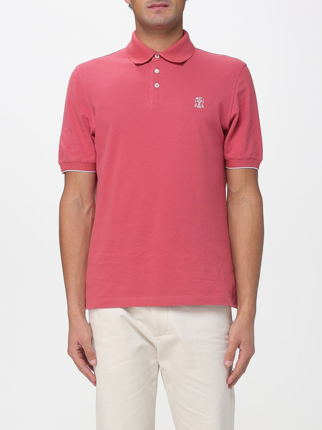 Brunello Cucinelli Brunello Cucinelli Polo Shirt Men Red Size US L / EU 52-54 / 3 - 1 Thumbnail