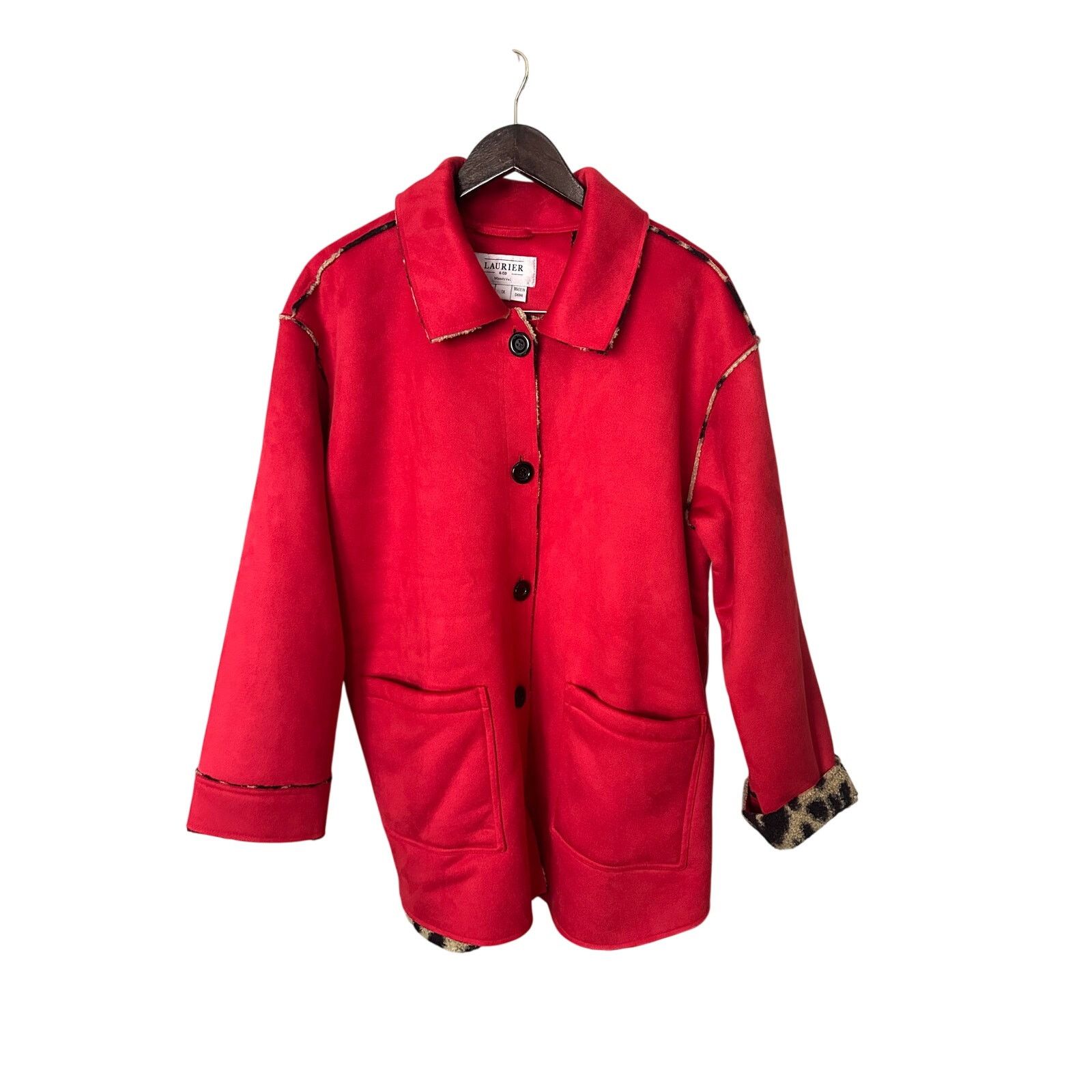 Other Women's Red Barn Jacket with Sherpa Trim Size XL / US 12-14 / IT 48-50 - 1 Thumbnail