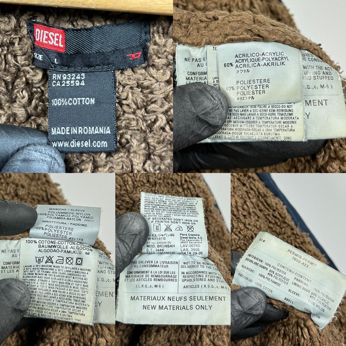 Diesel Vintage Diesel Denim Double Breasted Sherpa Coat Jacket Size US L / EU 52-54 / 3 - 23 Thumbnail
