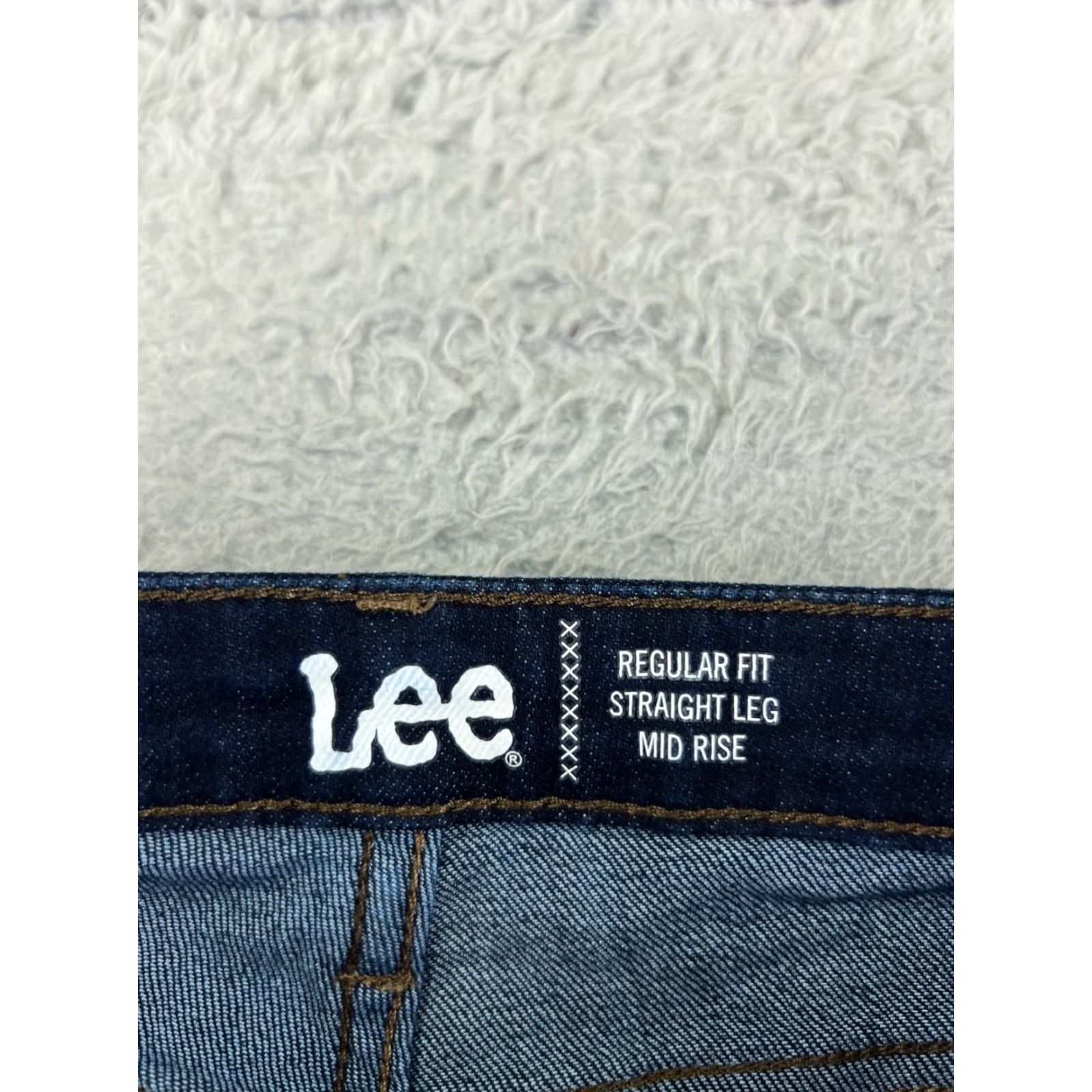 Lee Lee Blue Denim Jeans Regular Womens 26x28 4 Straight Leg Dark Wash Cotton 5-Pocket Designer American Size 27" / US 4 / IT 40 - 6 Thumbnail