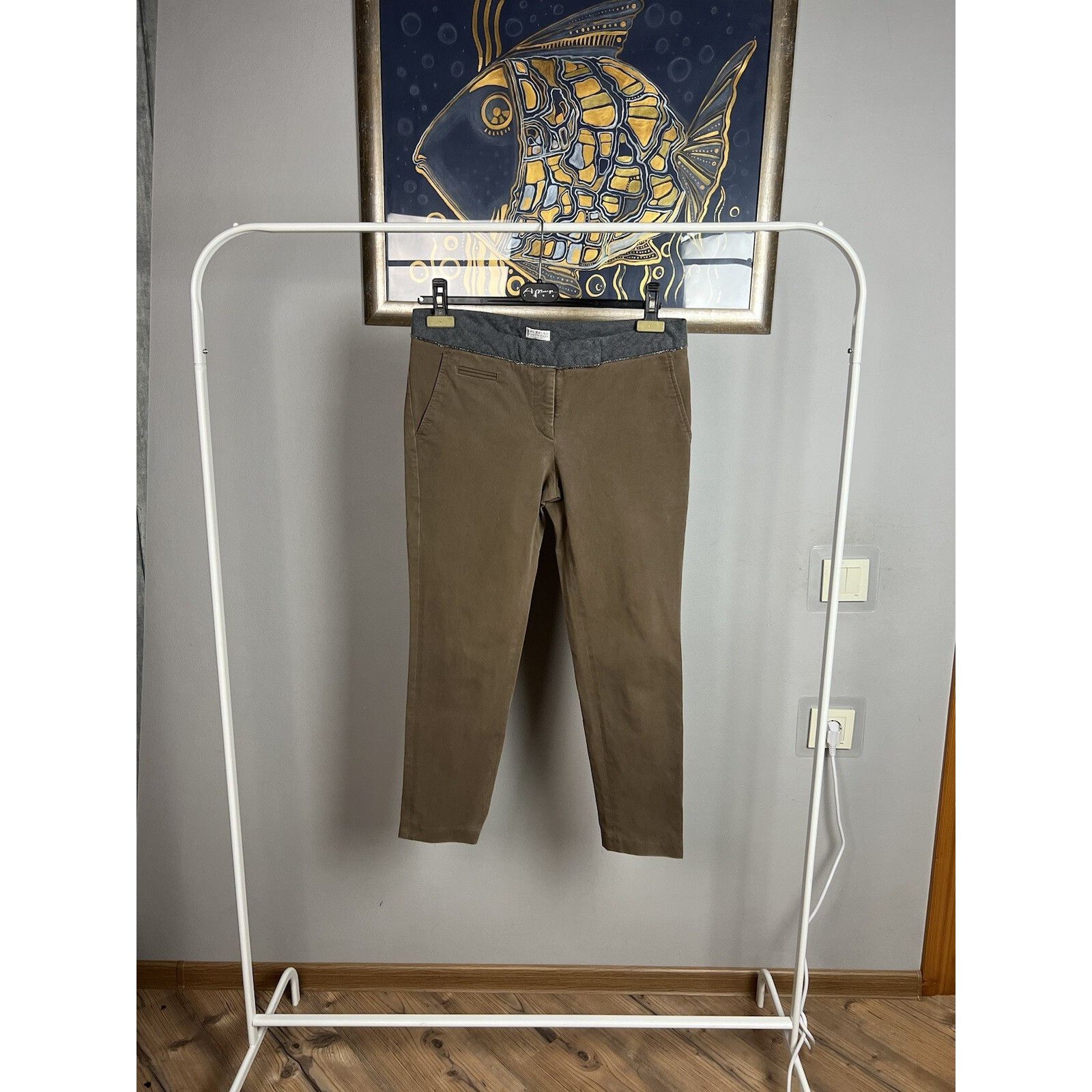 Brunello Cucinelli Brunello Cucinelli Brown Cropped Skinny Pants Size IT 42 US Size 28" / US 6 / IT 42 - 2 Thumbnail