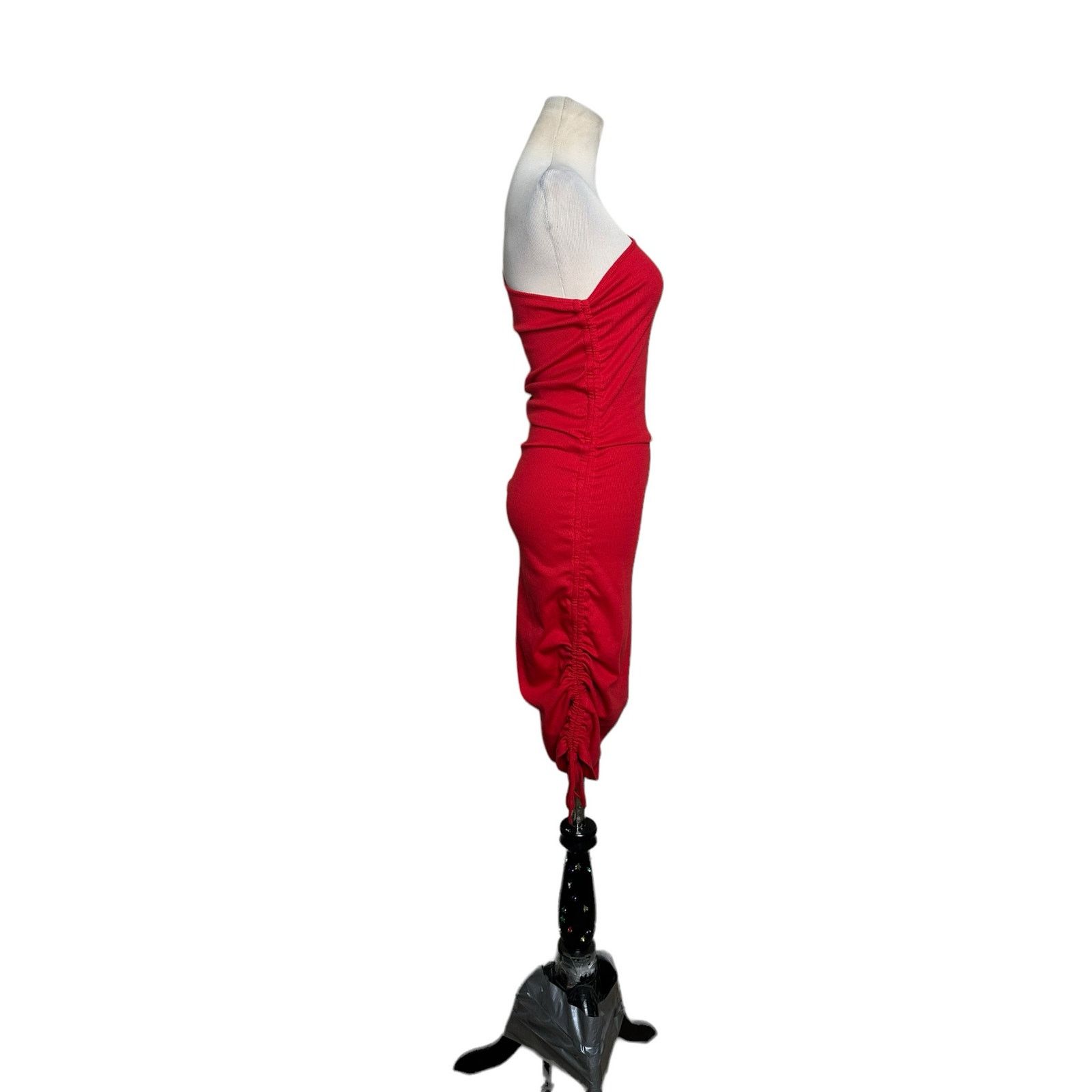 Shein Shein red one shoulder ruched midi dress size 4 Size S / US 4 / IT 40 - 9 Thumbnail