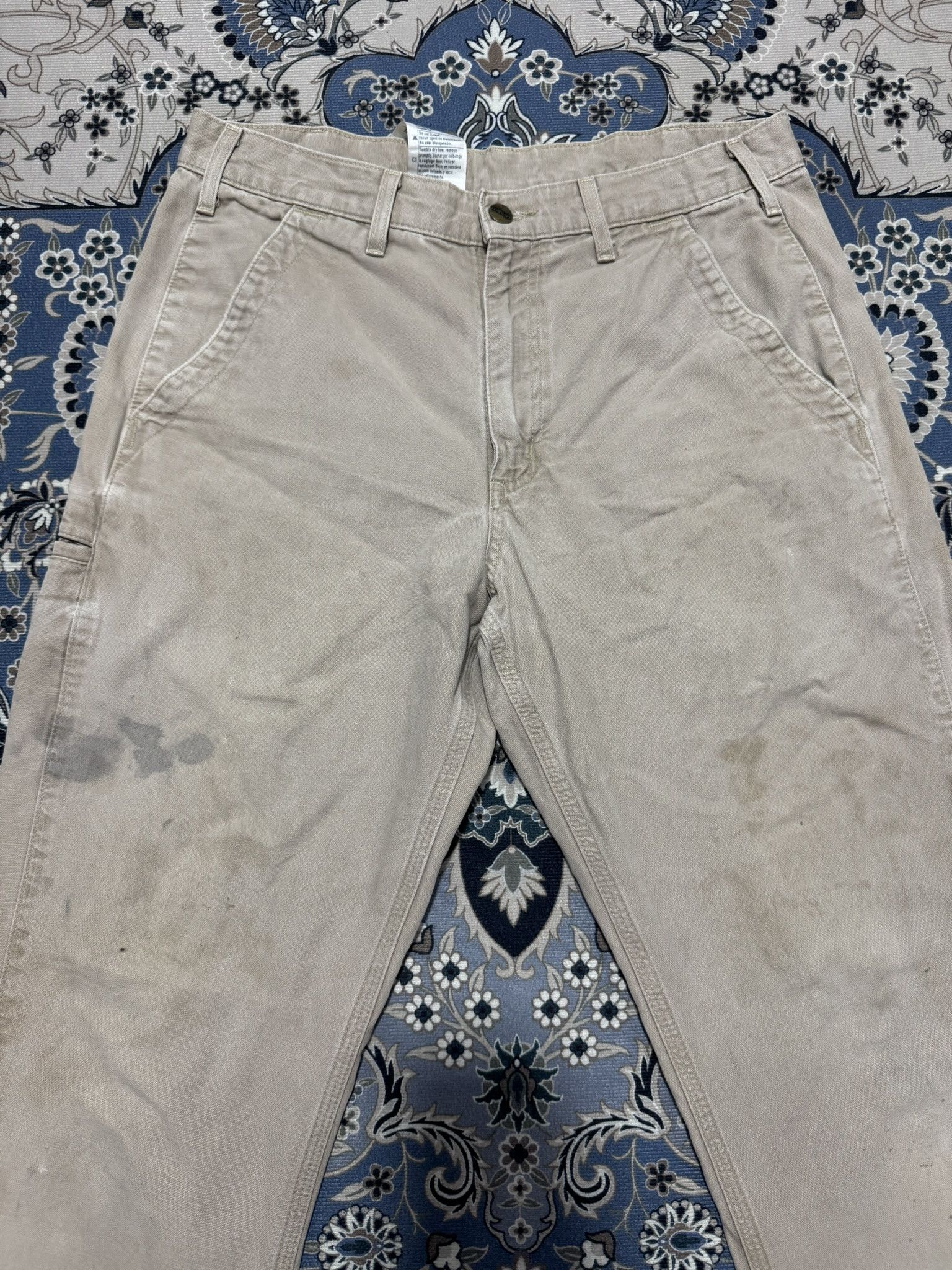 Carhartt × Carhartt Wip Vintage Carhartt Distressed Carpenter Pants Sun Faded Size US 32 / EU 48 - 3 Thumbnail
