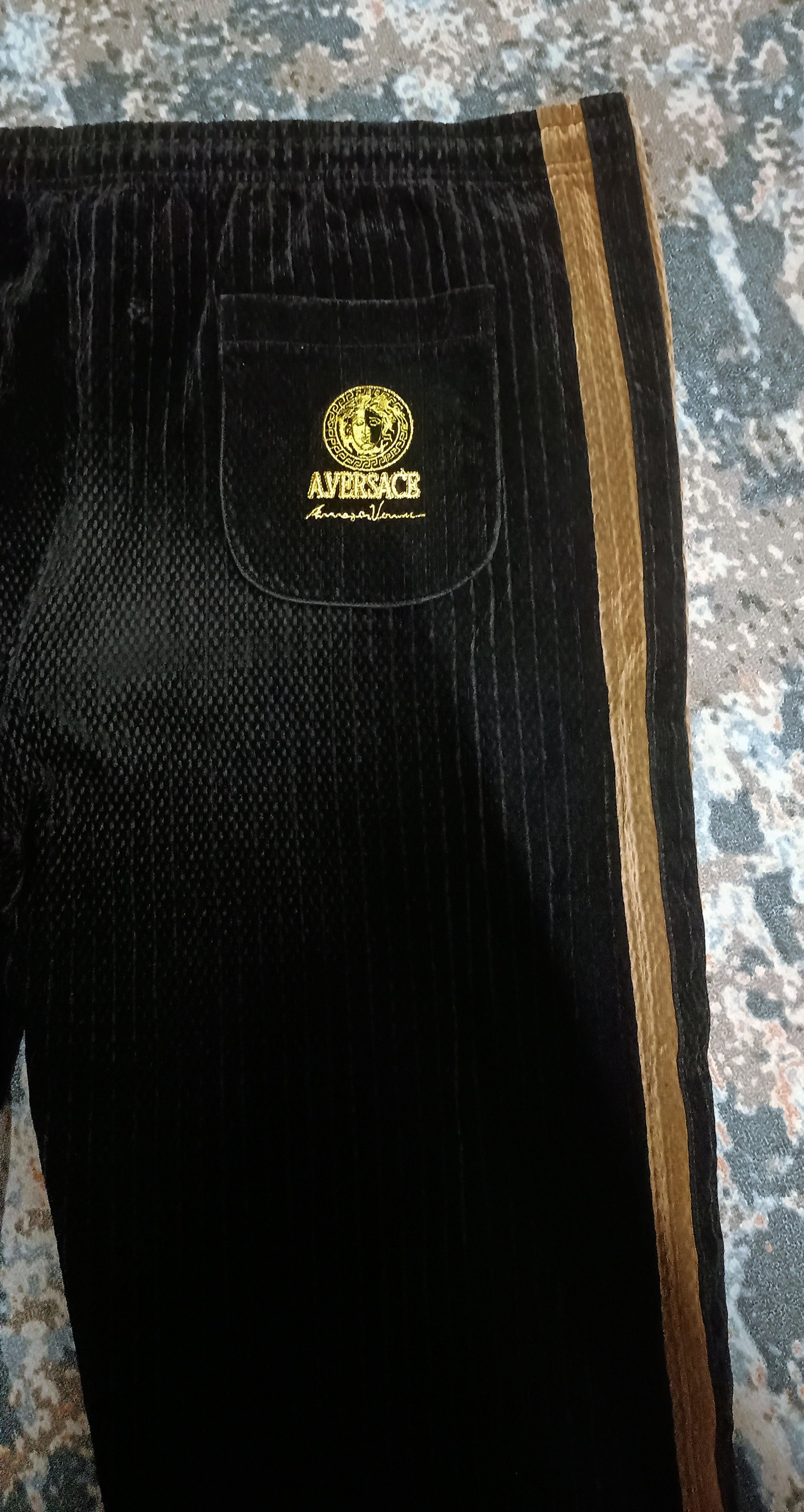 Versace A.Versace Velvett Track Pants Size US 42 / EU 58 - 3 Thumbnail