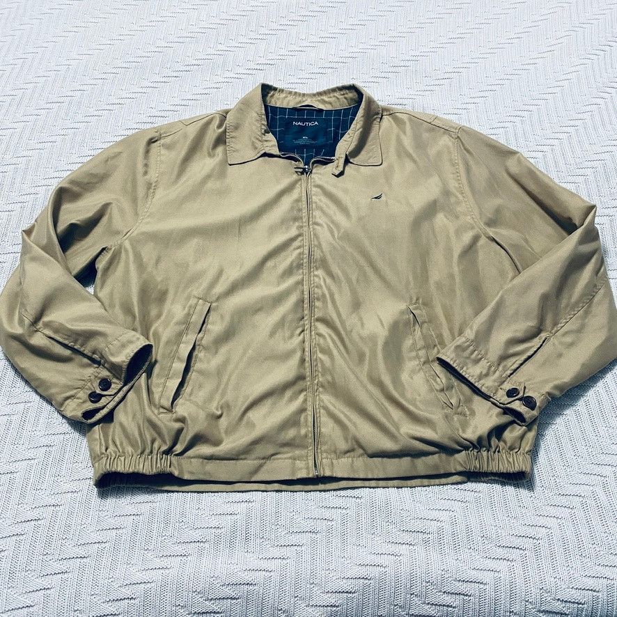Nautica Vintage Nautica tan windbreaker jacket Size US XL / EU 56 / 4 - 1 Thumbnail