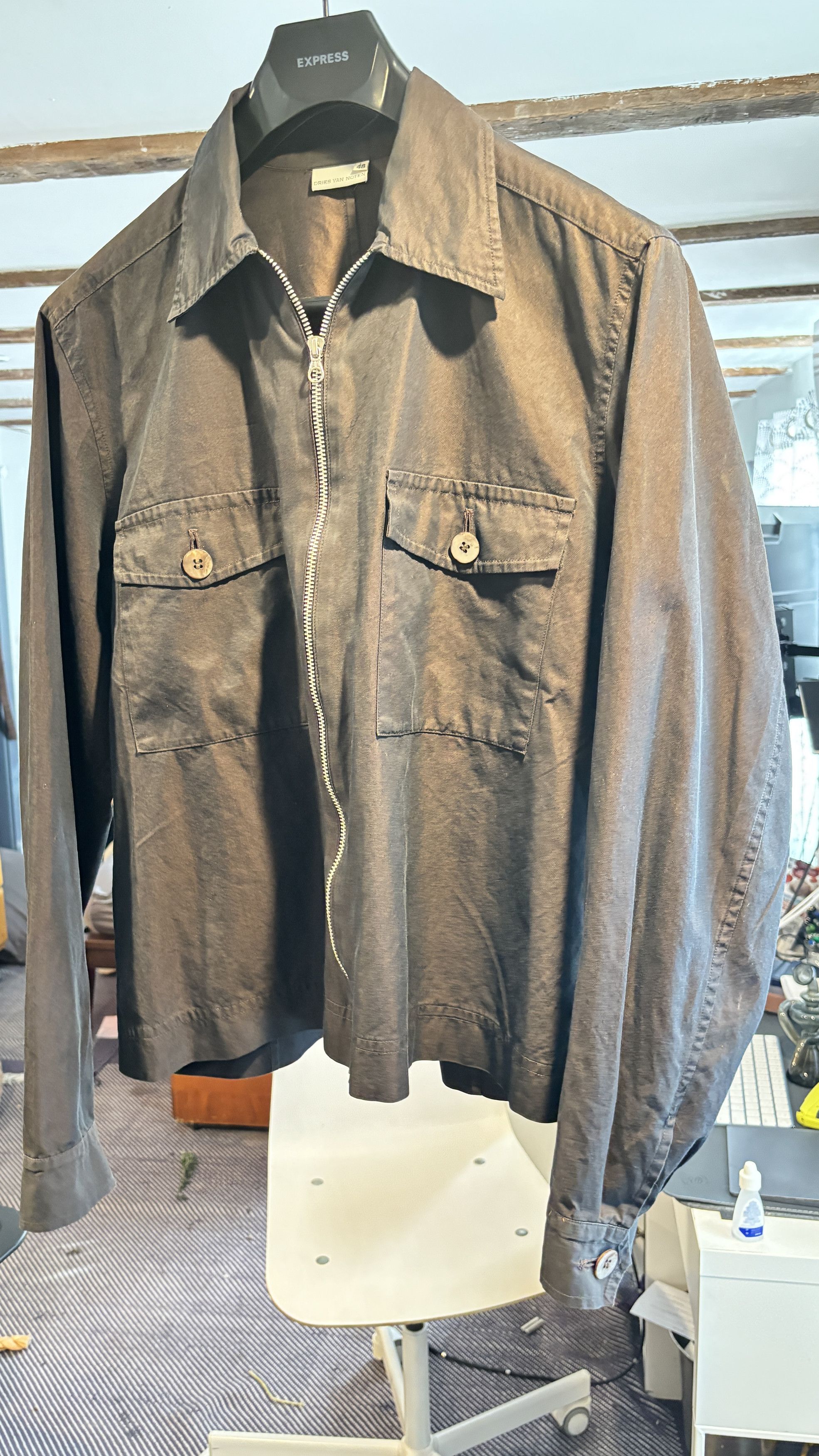Dries Van Noten Dries Van Noten Zipper Shirt Jacket Size US M / EU 48-50 / 2 - 7 Thumbnail
