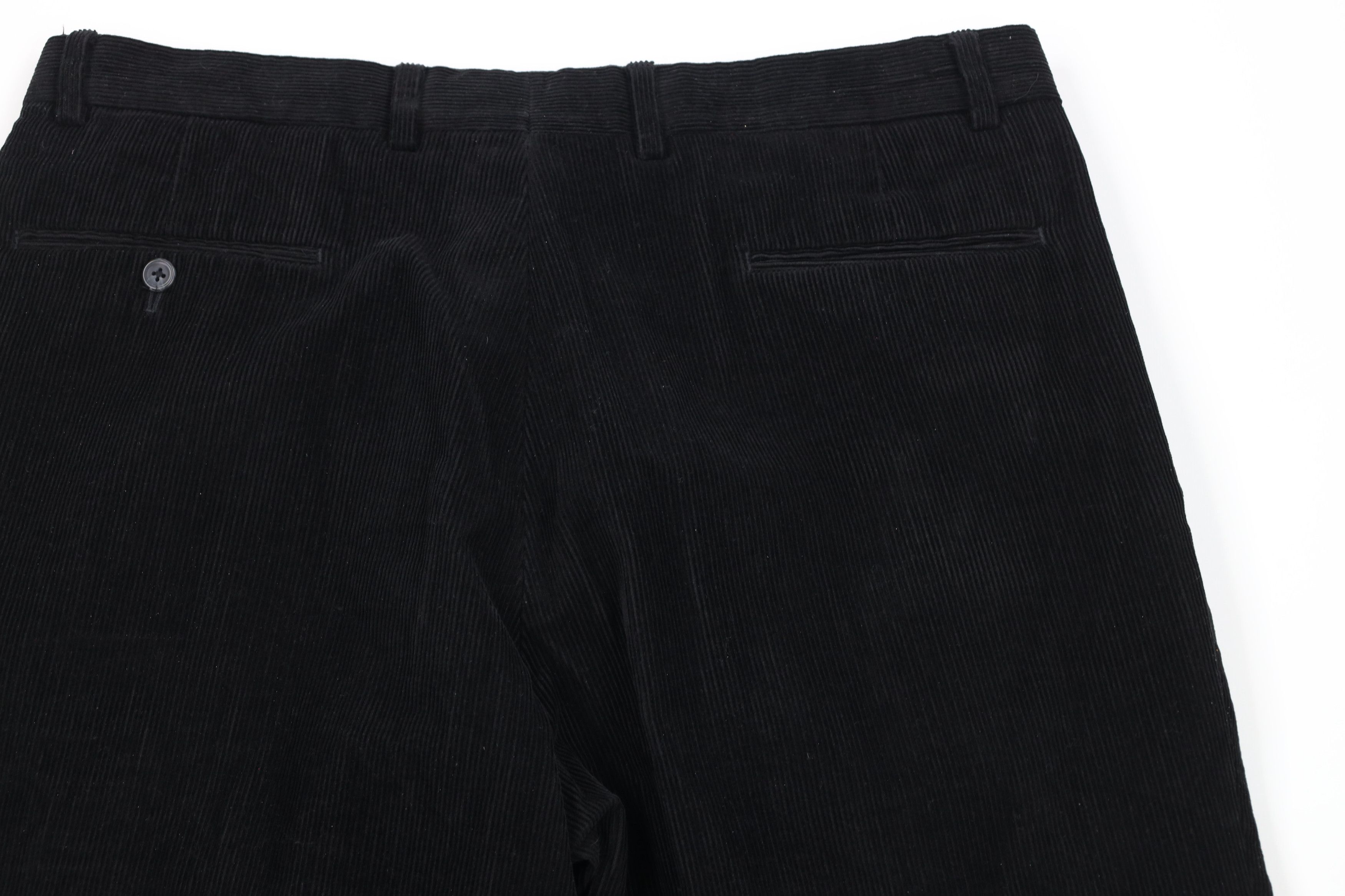 Vintage Vintage 90s Streetwear Cuffed Wide Leg Corduroy Pants Black Size US 36 / EU 52 - 9 Thumbnail