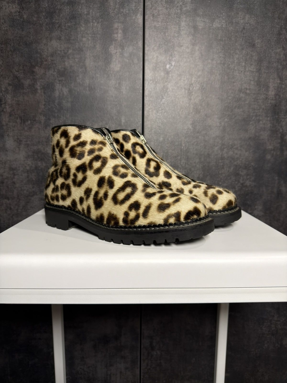 Vintage Sick Kandahar Pony Hair Fur Leopard Boots 424 Owens Yohji Size US 10 / IT 40 - 11 Thumbnail