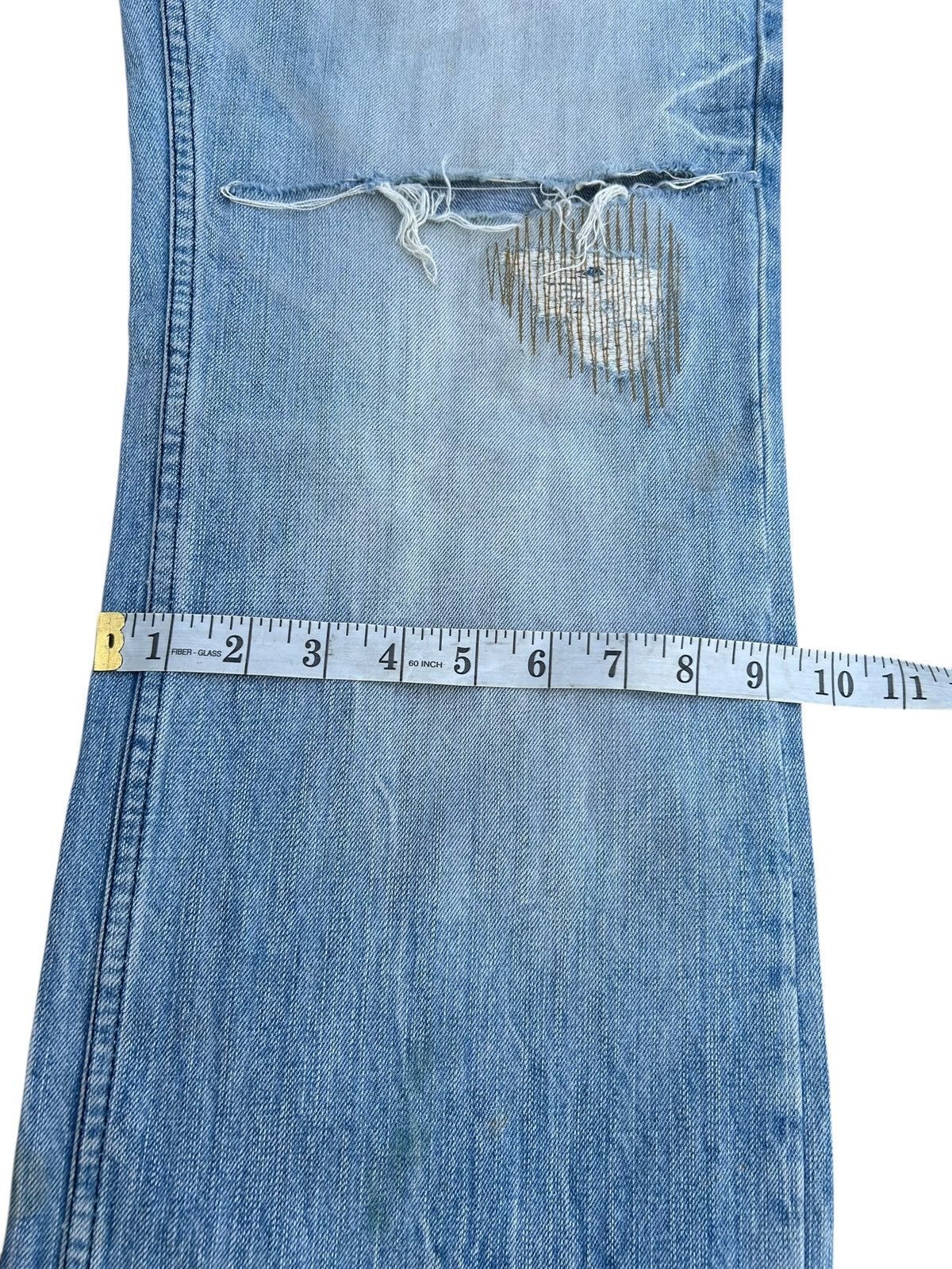 Kapital Red Pepper Japan Studded Snake Skin pocket Distressed Denim Size US 34 / EU 50 - 23 Thumbnail