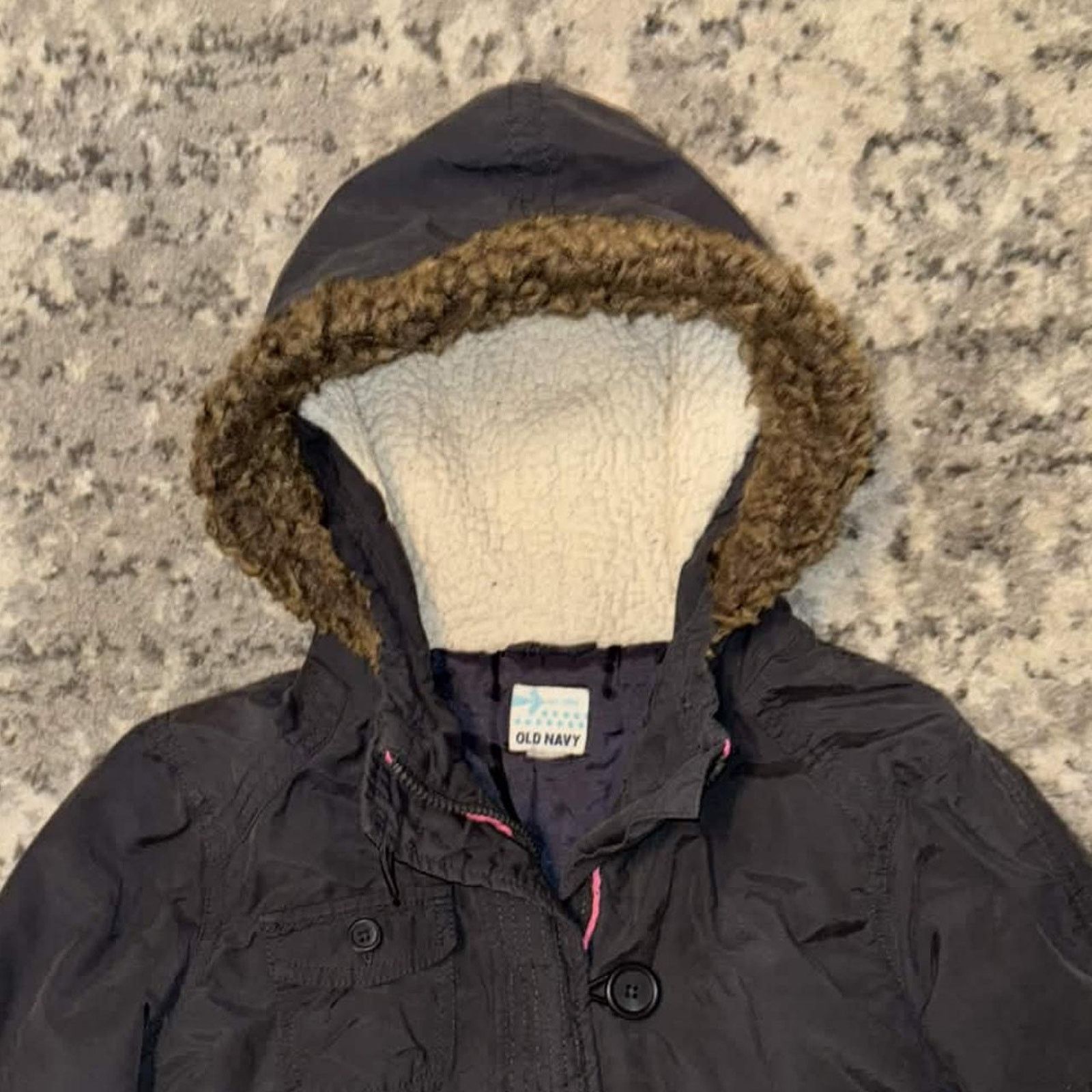 Old Navy Vintage Old Navy Faux Fur Parka Jacket Size S / US 4 / IT 40 - 3 Thumbnail