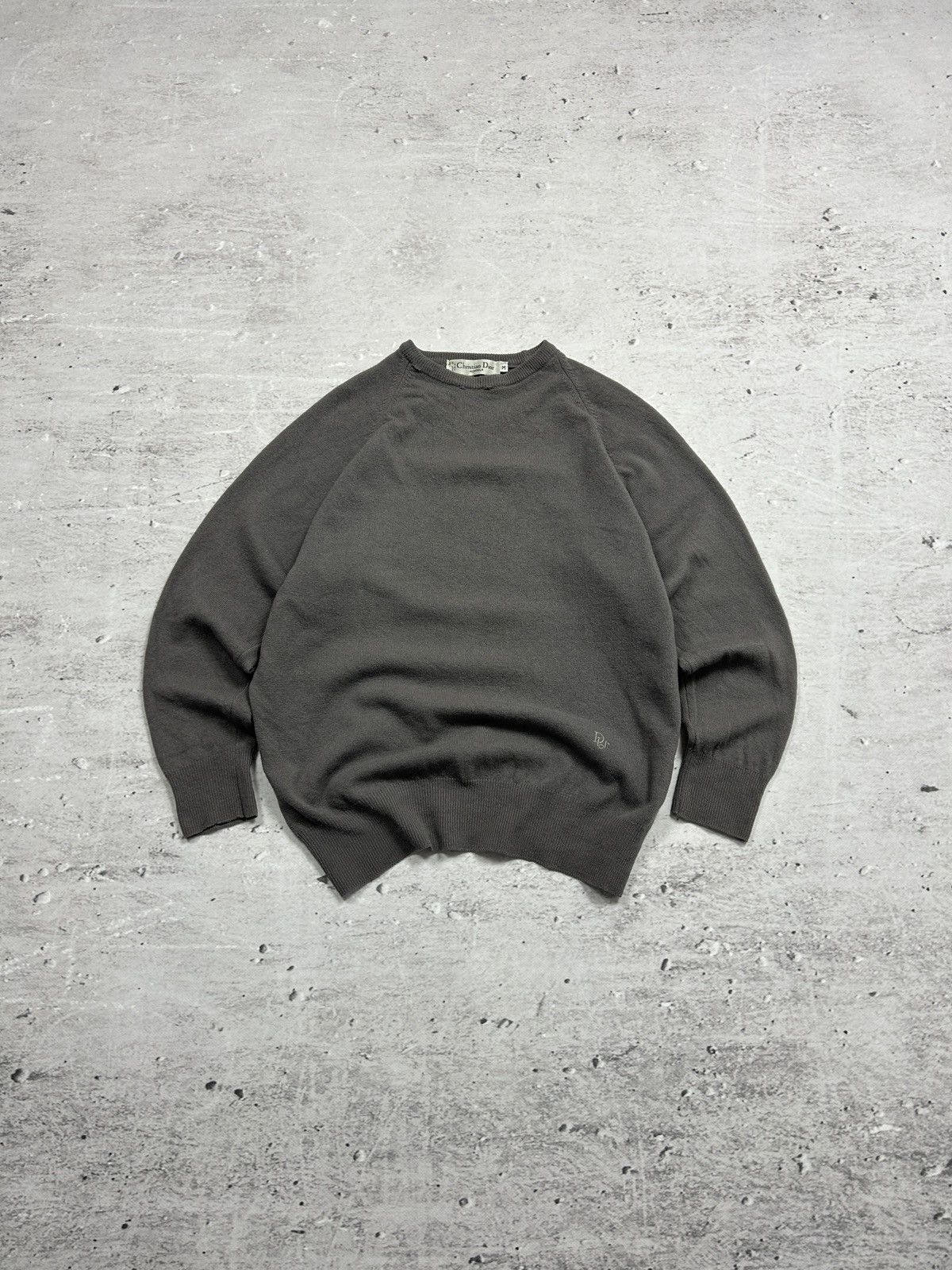 💥Vintage Christian Dior Wool Grey Sweater 90s Og Small Logo💥