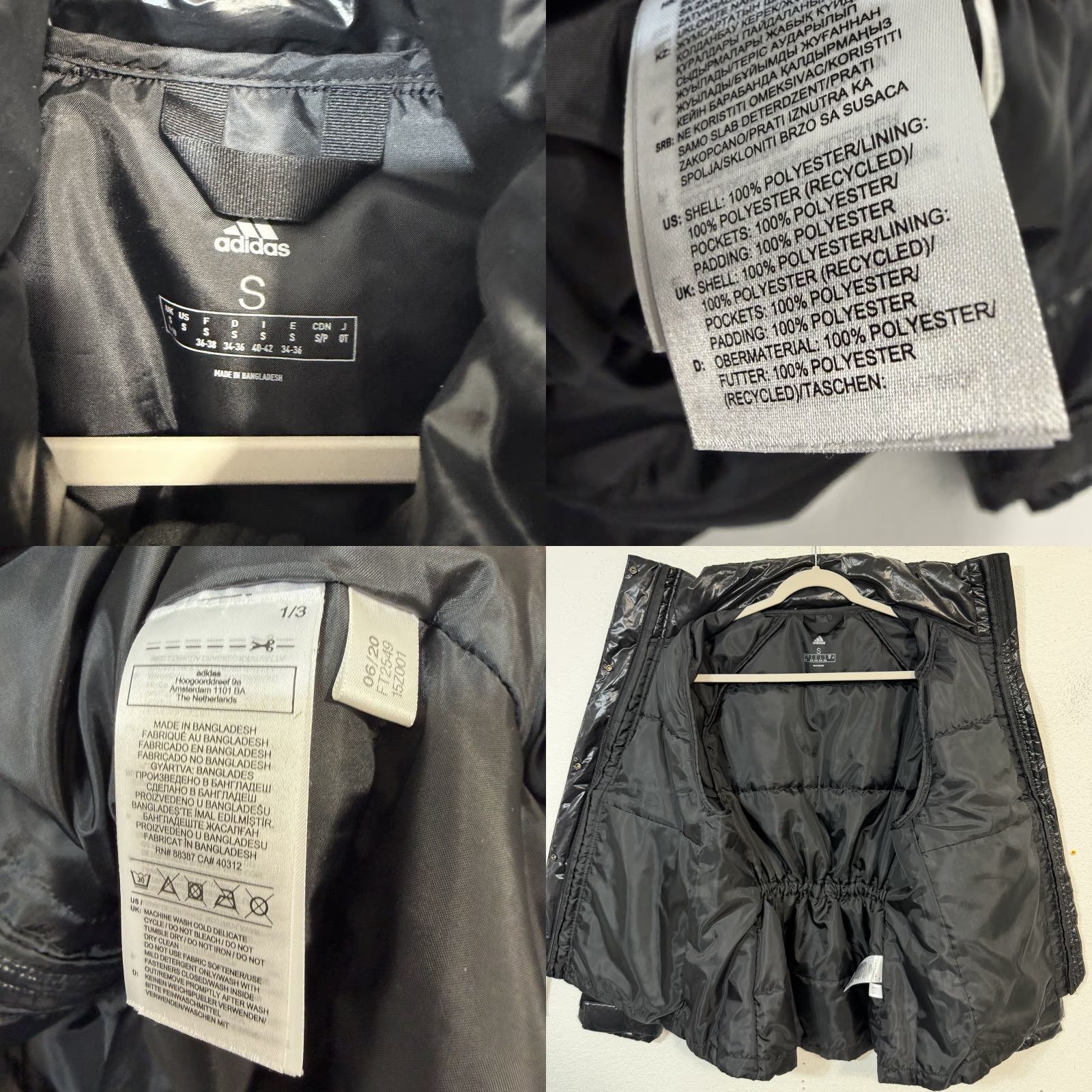 Adidas Womens adidas Glam On Winter Jacket Black Shiny Size S Cinch Back Jacket Womens Black Cinch Back 90s Theme Part of the original title? Size S / US 4 / IT 40 - 8 Thumbnail