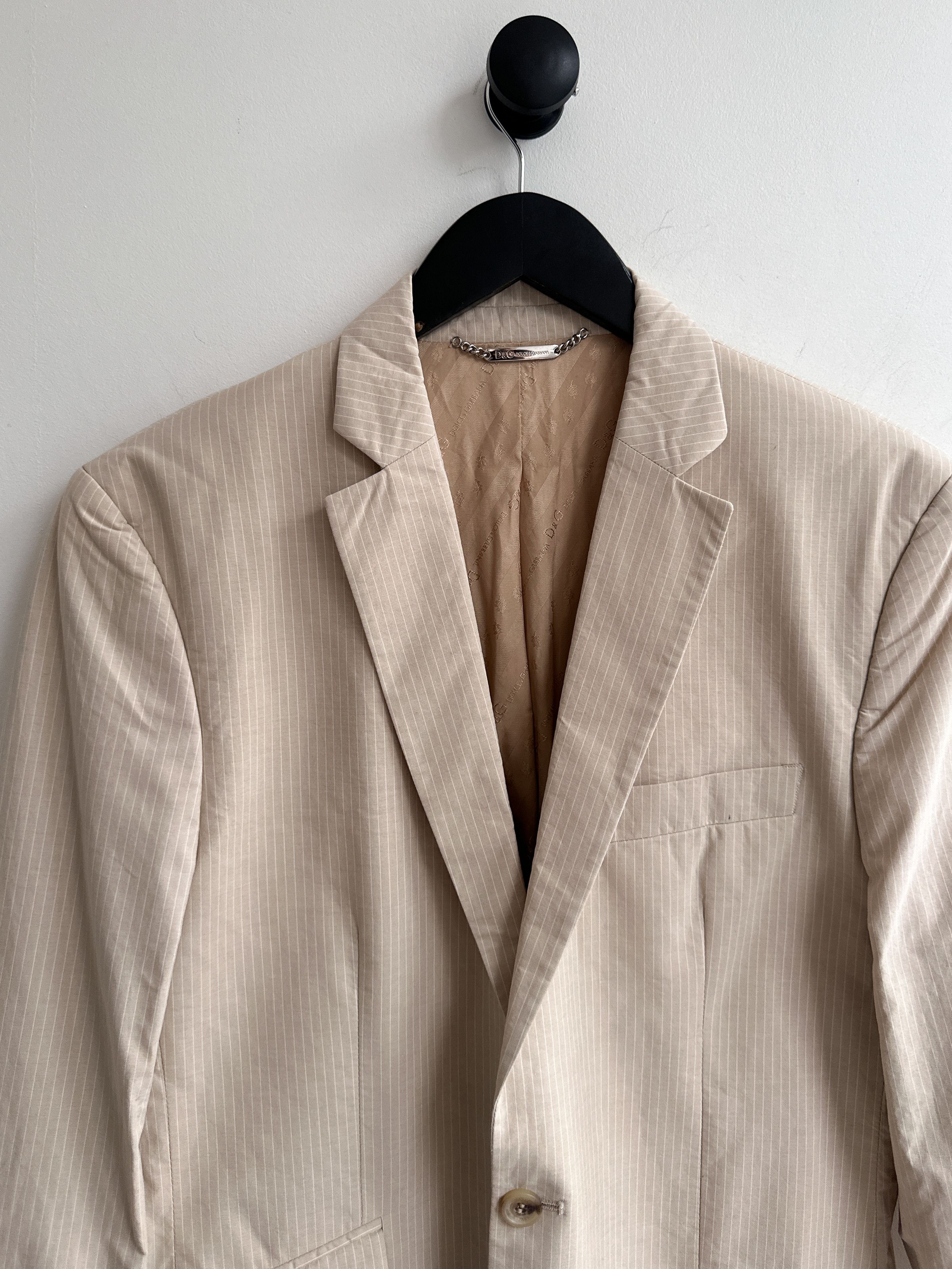 Dolce & Gabbana Dolce & Gabbana D&G Beige Blazer Jacket Size 48R - 3 Thumbnail