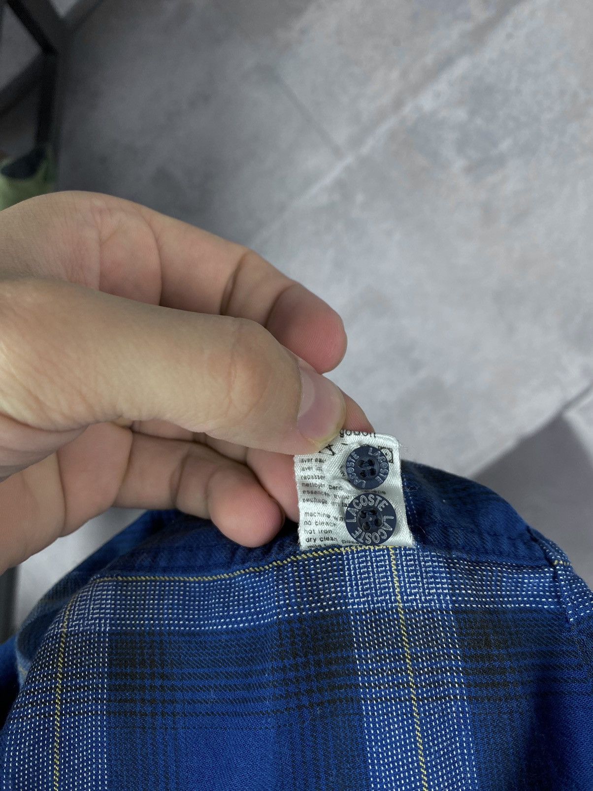 Lacoste × Vintage Lacoste Vintage Plaid Blue Long Sleeve Shirt Size US XL / EU 56 / 4 - 11 Thumbnail