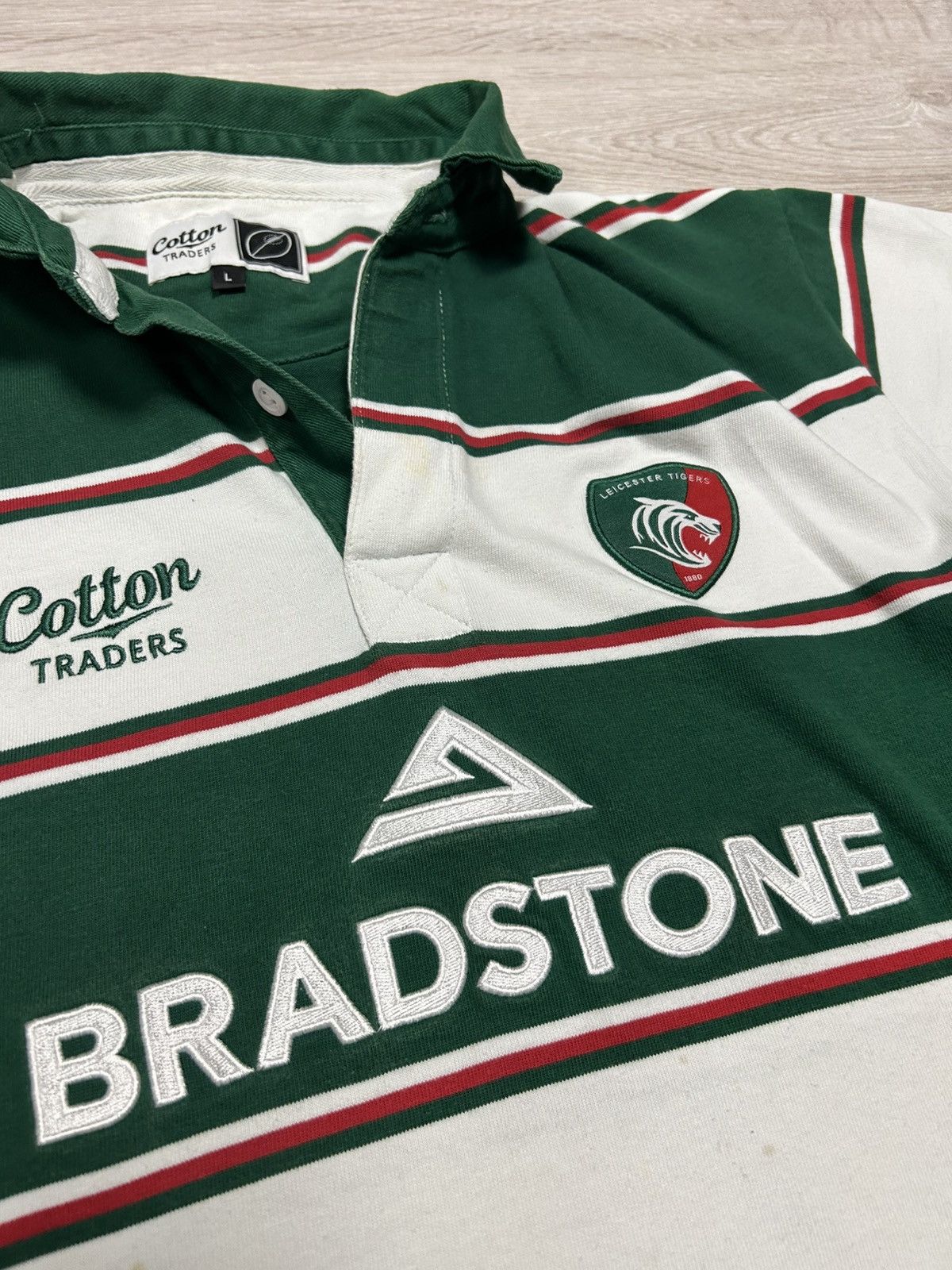 Cotton Traders Vintage Polo Rugby Jersey Cotton Traders Leicester Tigers Size US L / EU 52-54 / 3 - 5 Thumbnail