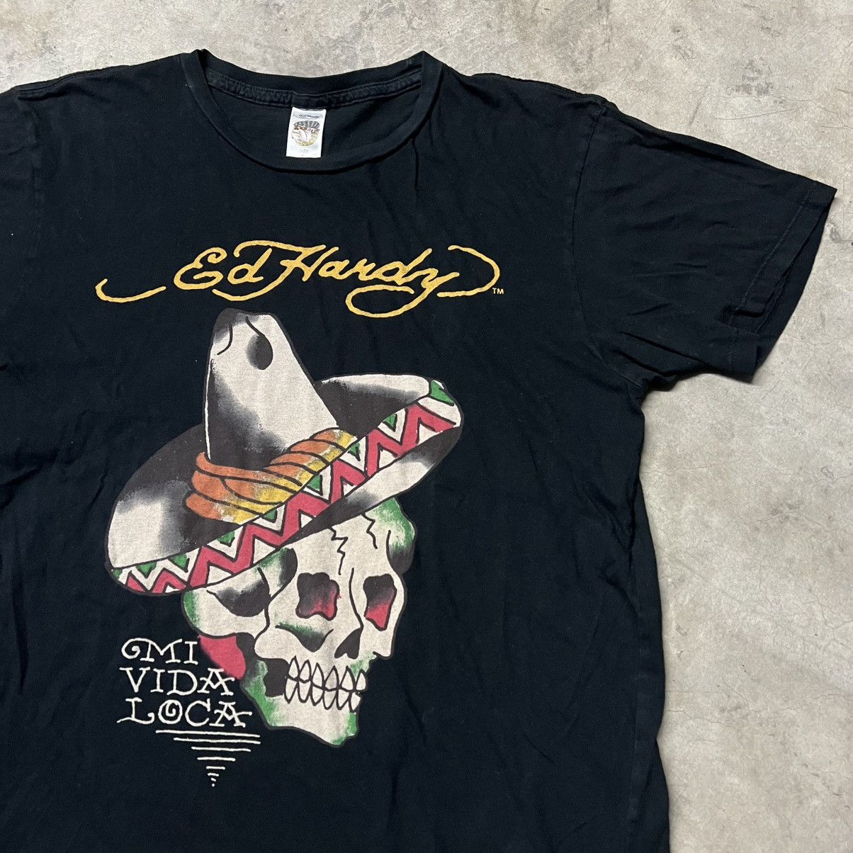 Affliction × Ed Hardy × Southpole Vintage 2000’s Y2K Ed Hardy “Mi Vida Loca” Graphic T-Shirt Size US L / EU 52-54 / 3 - 1 Thumbnail
