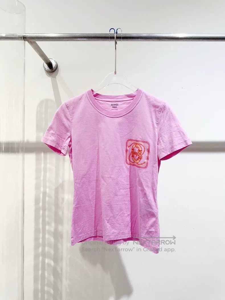 Hermes Hermes Pink pig nose short-sleeved shirt Size XS / US 0-2 / IT 36-38 - 1 Thumbnail