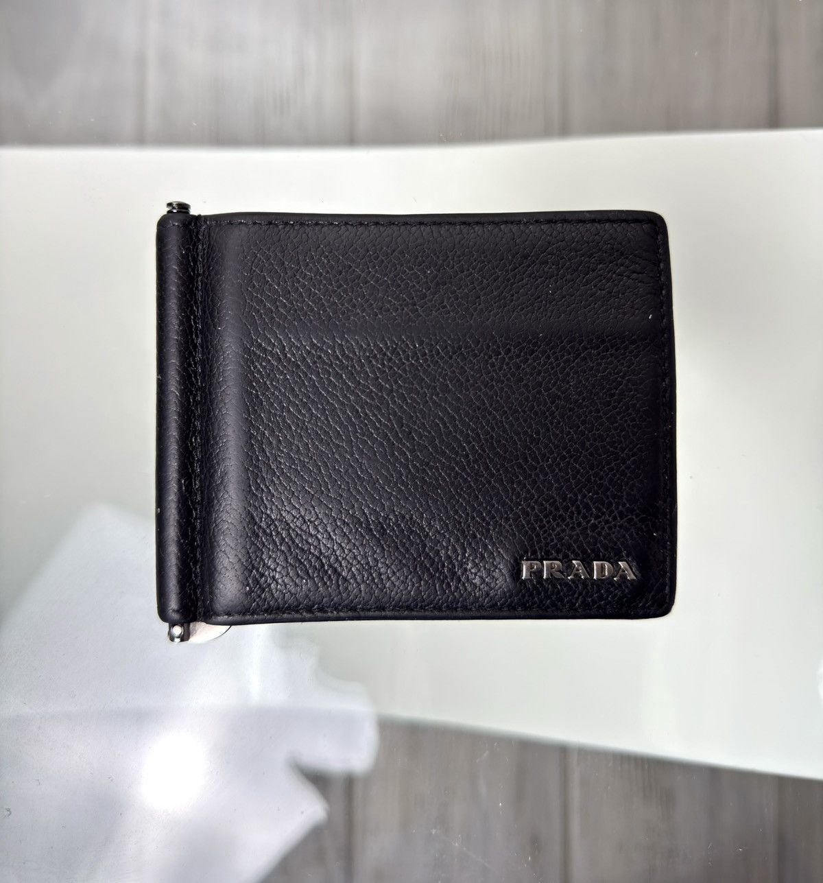 Prada Prada Saffiano Leather Wallet-Black Size ONE SIZE - 1 Thumbnail