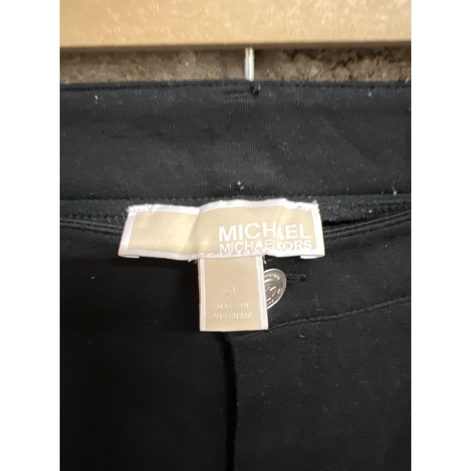 Michael Kors Michael Kors Womens Dress Pants Black 4 Size Polyester Straight Leg Casual Women Size 27" / US 4 / IT 40 - 3 Thumbnail